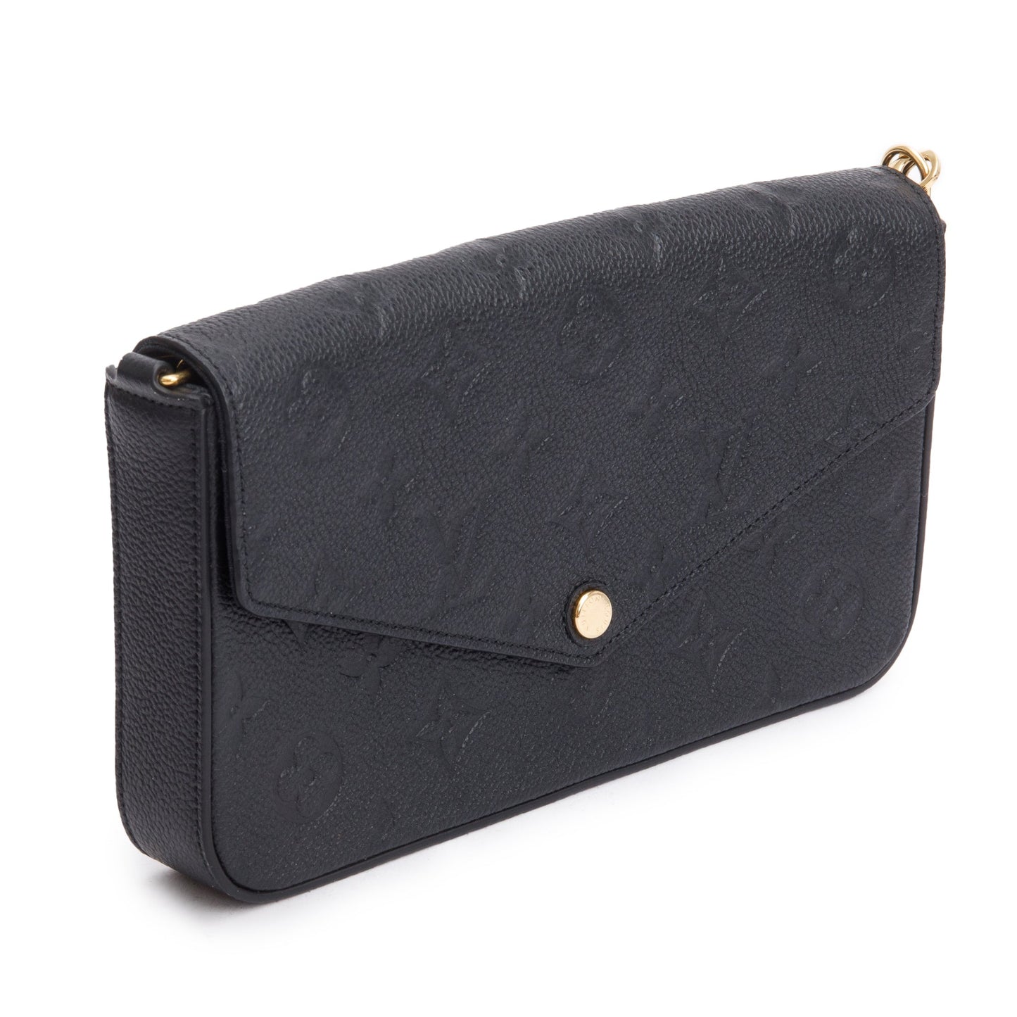 Louis Vuitton 2022 Black Monogram Empreinte Leather Felicie Pochette