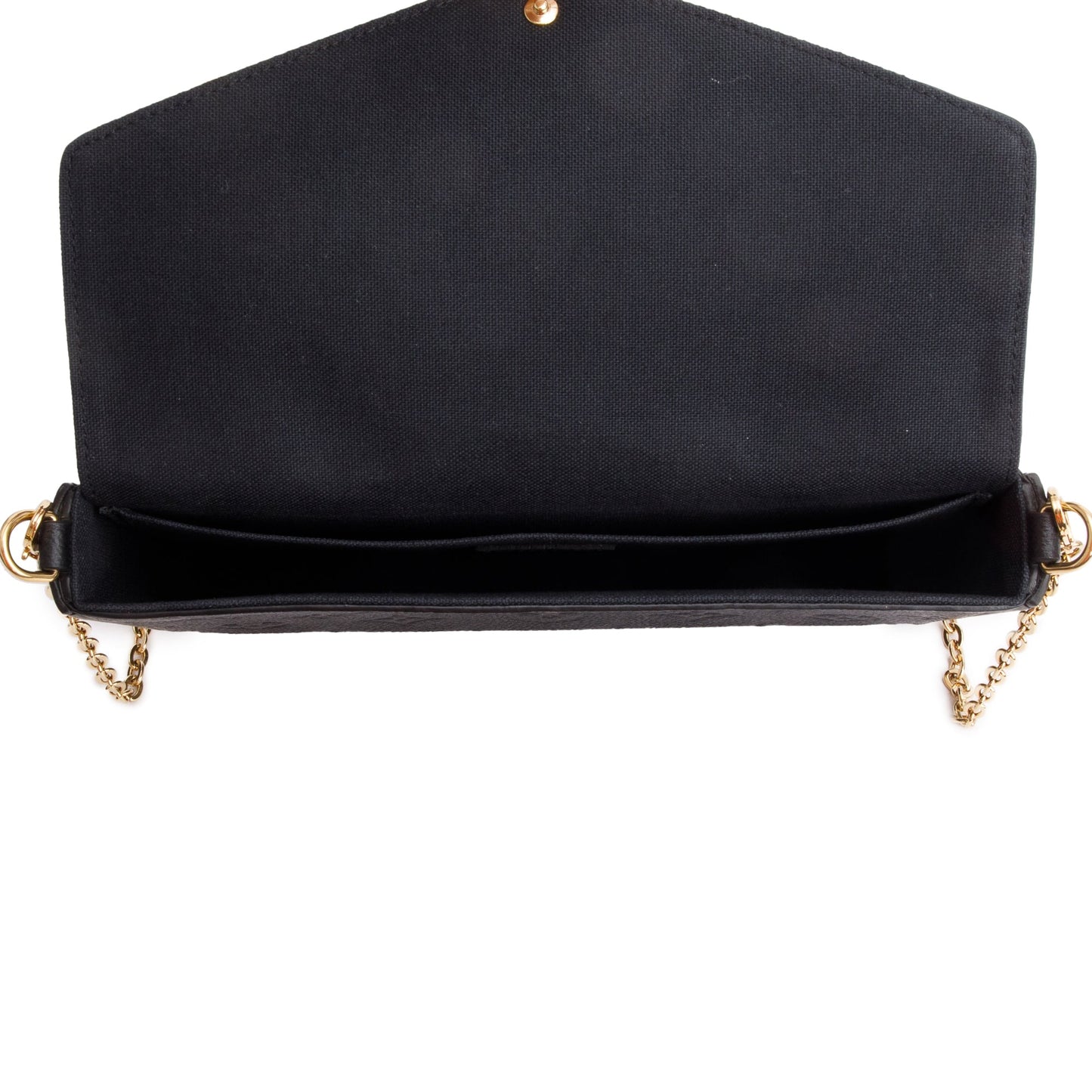 Louis Vuitton 2022 Black Monogram Empreinte Leather Felicie Pochette