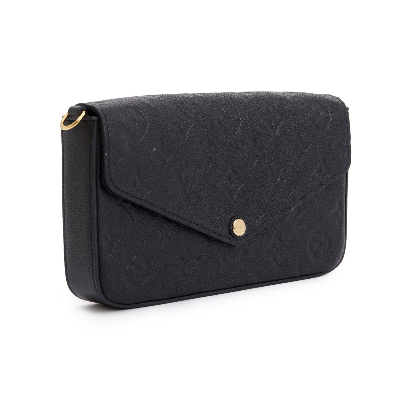 Louis Vuitton 2022 Black Monogram Empreinte Leather Felicie Pochette