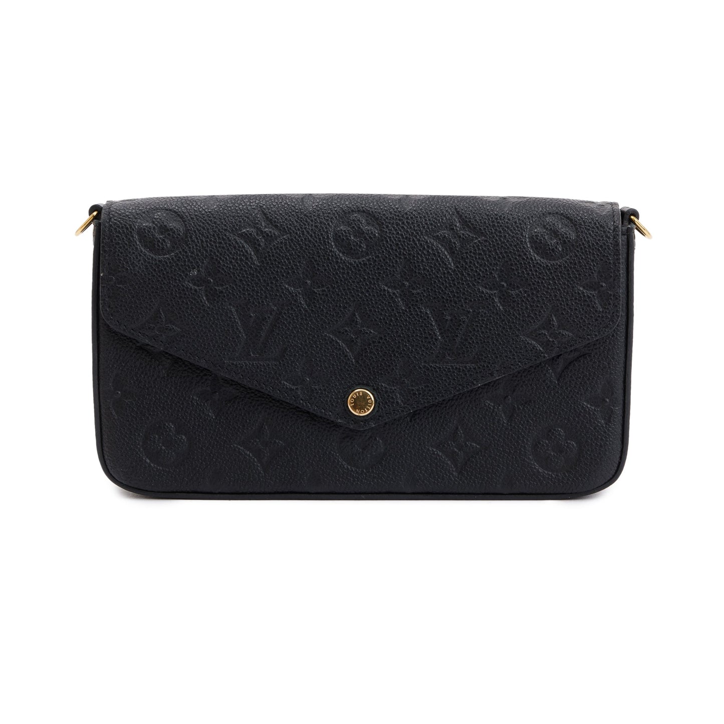 Louis Vuitton 2022 Black Monogram Empreinte Leather Felicie Pochette