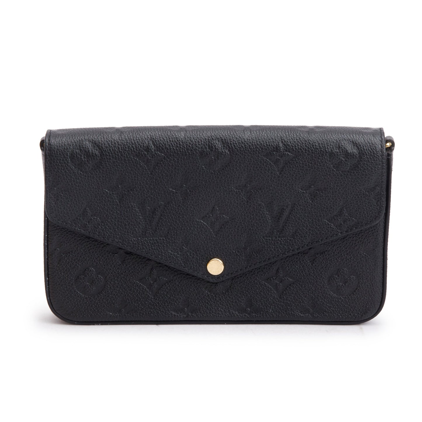 Louis Vuitton 2022 Black Monogram Empreinte Leather Felicie Pochette