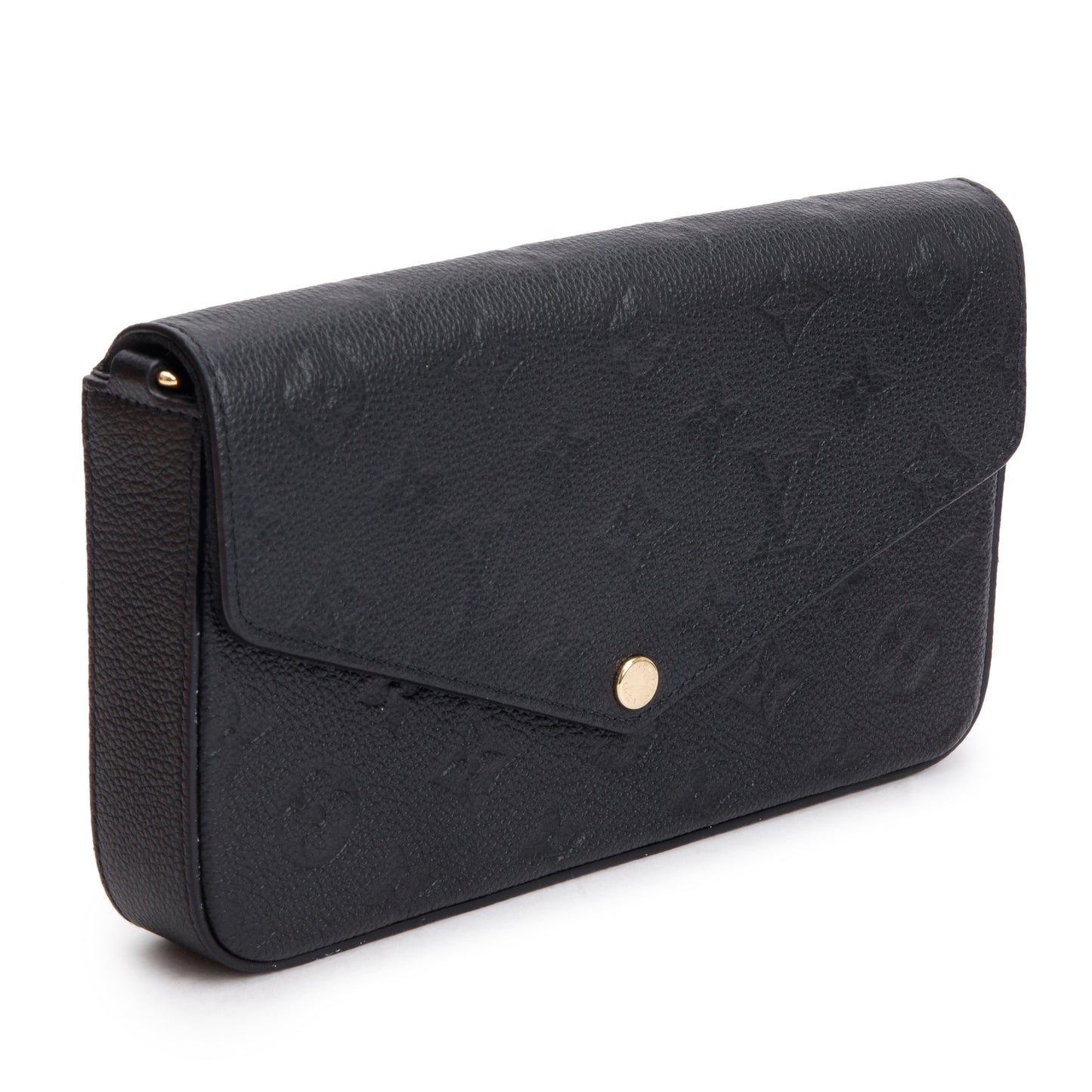 Louis Vuitton 2022 Black Monogram Empreinte Leather Felicie Pochette