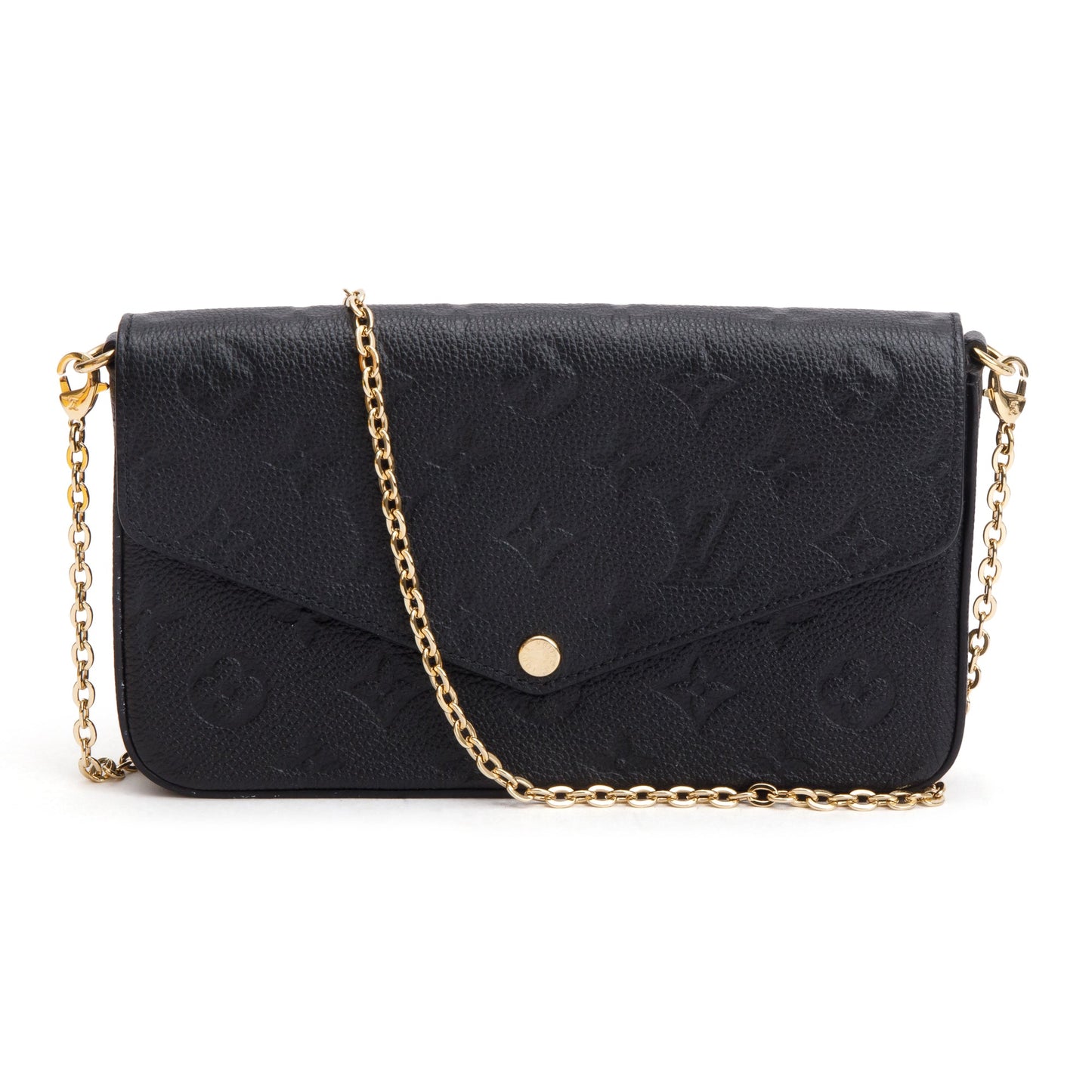 Louis Vuitton 2022 Black Monogram Empreinte Leather Felicie Pochette