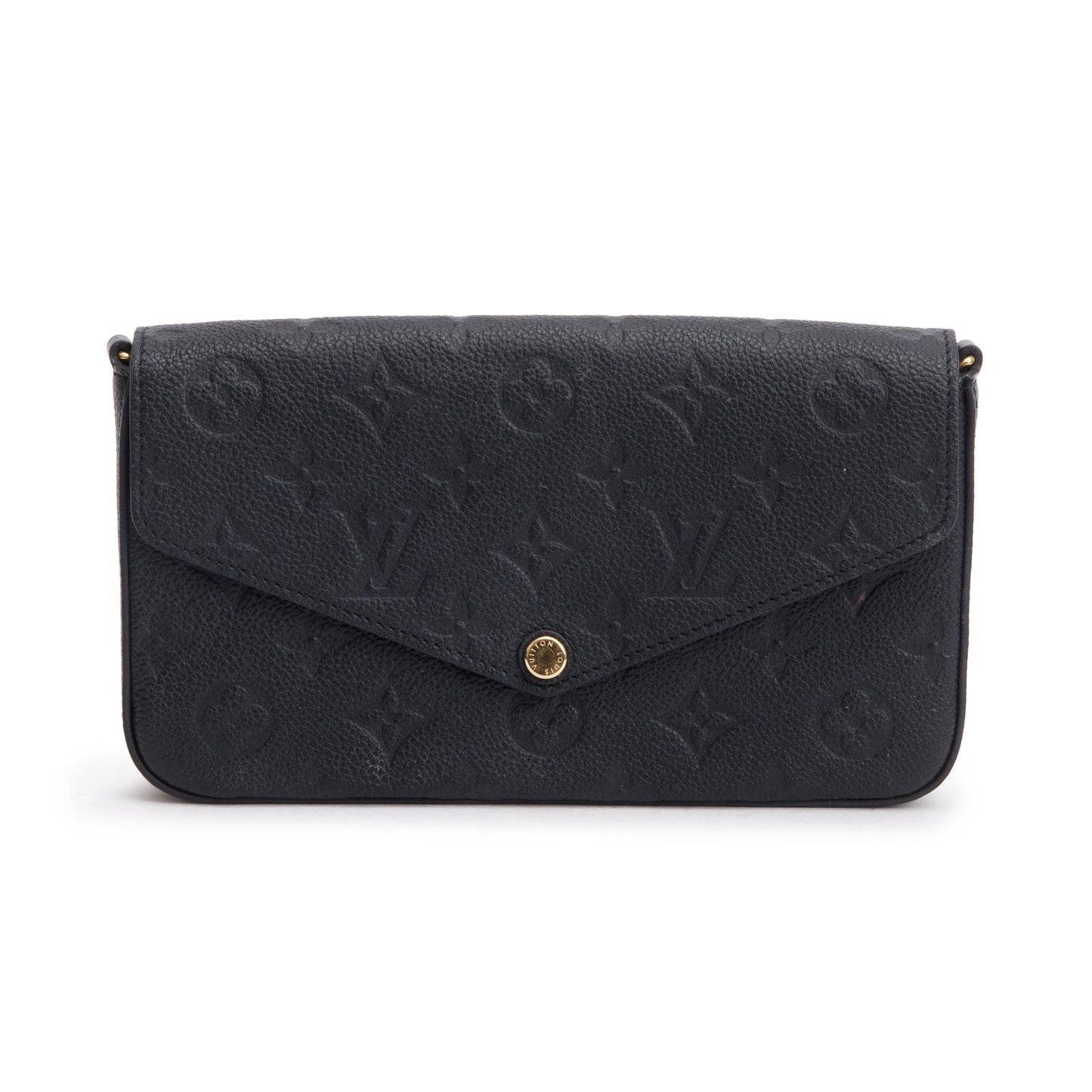 Louis Vuitton 2022 Black Monogram Empreinte Leather Felicie Pochette