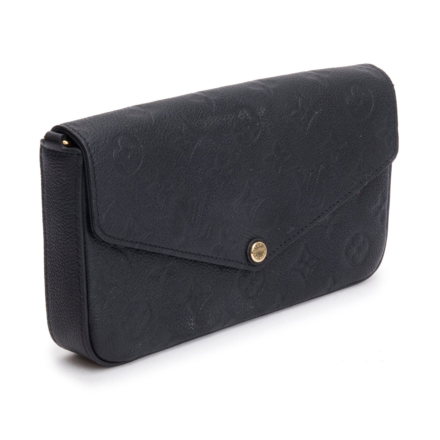 Louis Vuitton 2022 Black Monogram Empreinte Leather Felicie Pochette