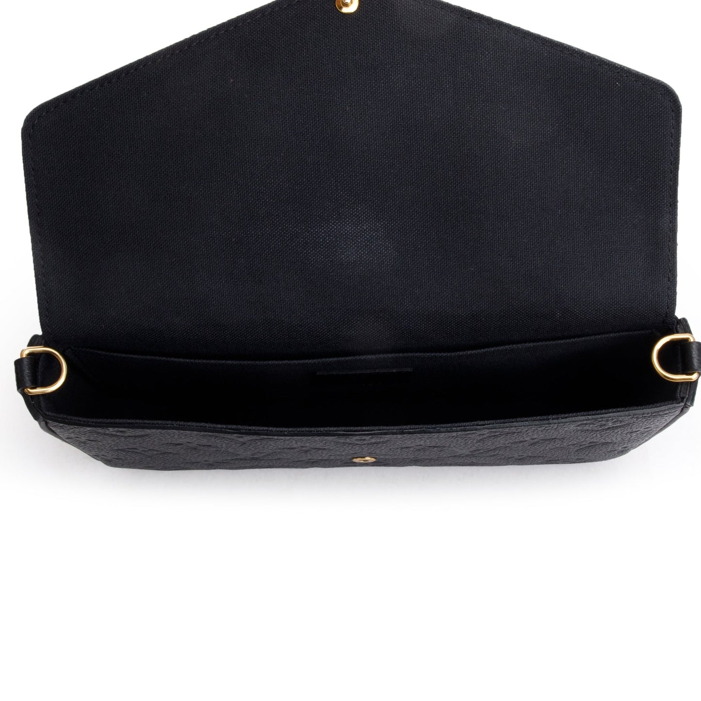 Louis Vuitton 2022 Black Monogram Empreinte Leather Felicie Pochette