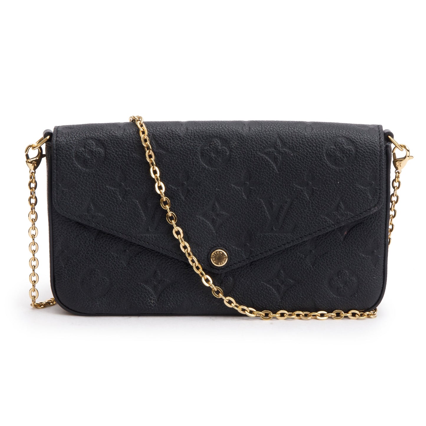 Louis Vuitton 2022 Black Monogram Empreinte Leather Felicie Pochette