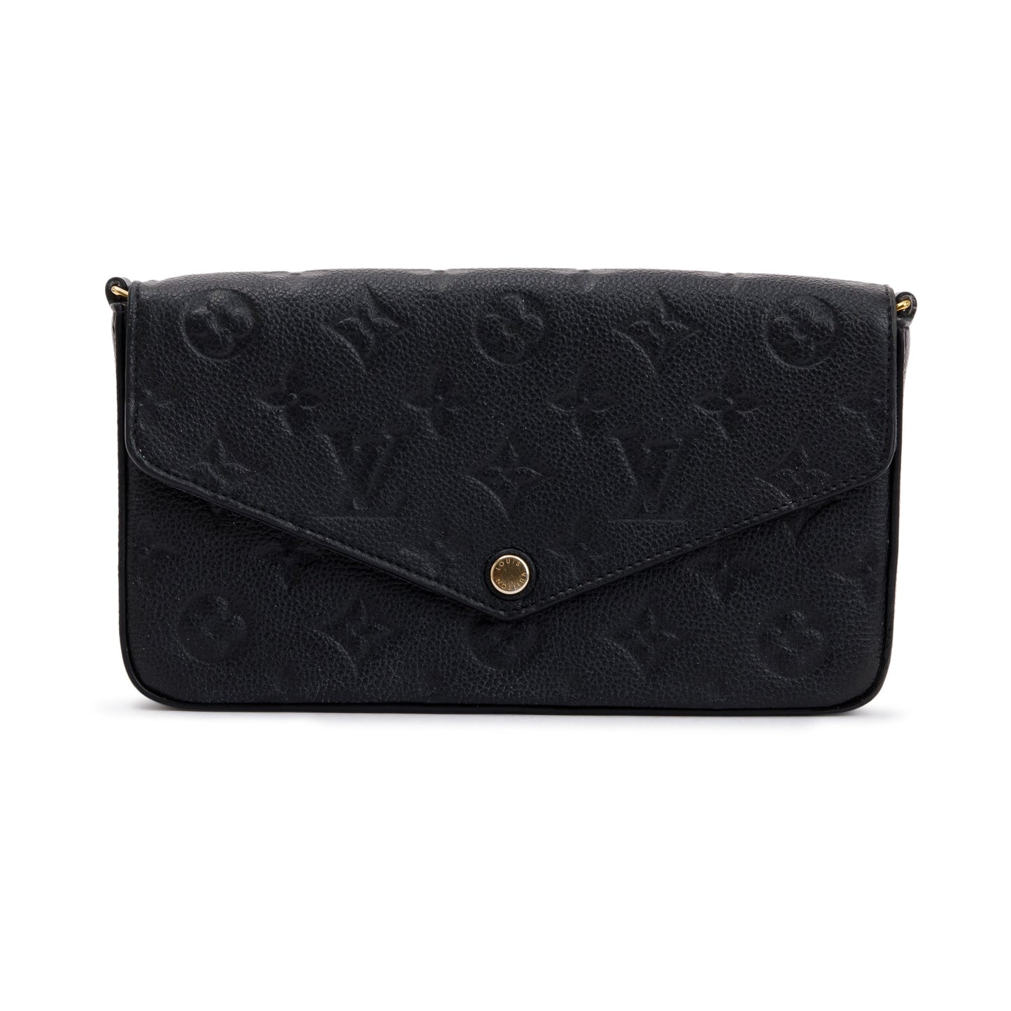 Louis Vuitton 2022 Black Monogram Empreinte Leather Felicie Pochette