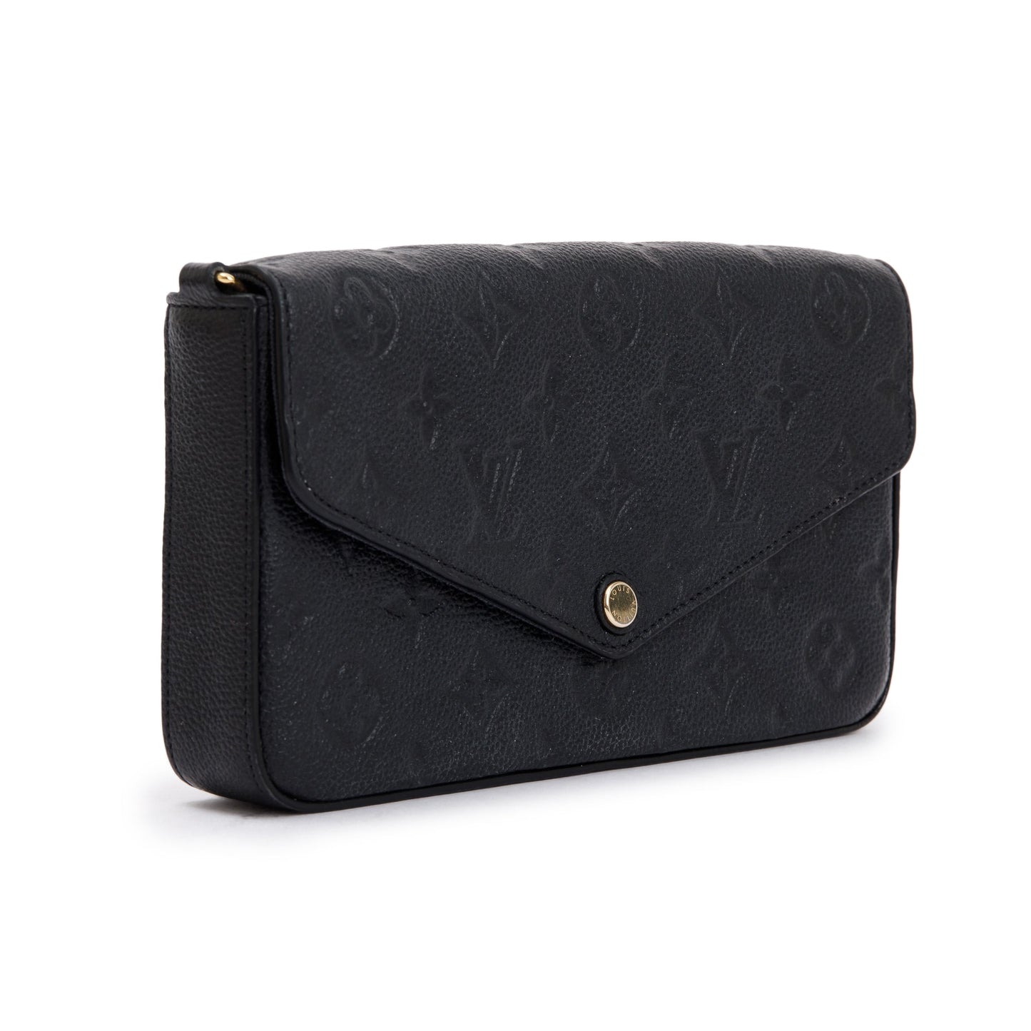 Louis Vuitton 2022 Black Monogram Empreinte Leather Felicie Pochette
