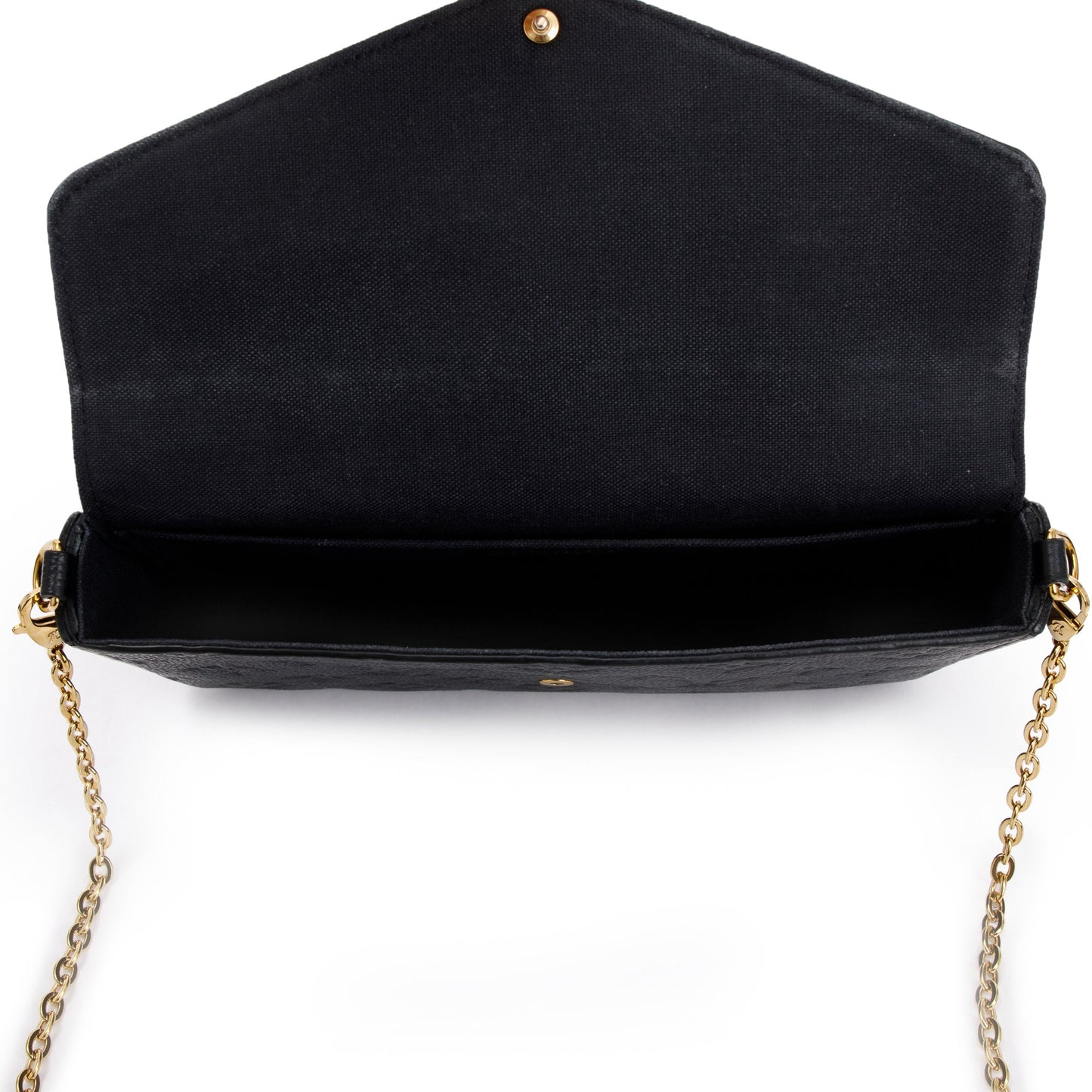 Louis Vuitton 2022 Black Monogram Empreinte Leather Felicie Pochette