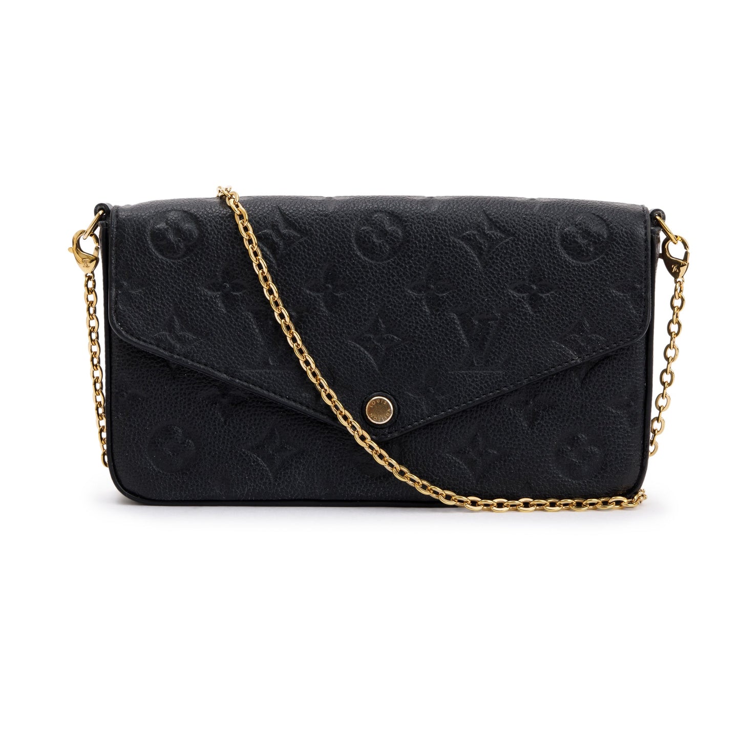 Louis Vuitton 2022 Black Monogram Empreinte Leather Felicie Pochette