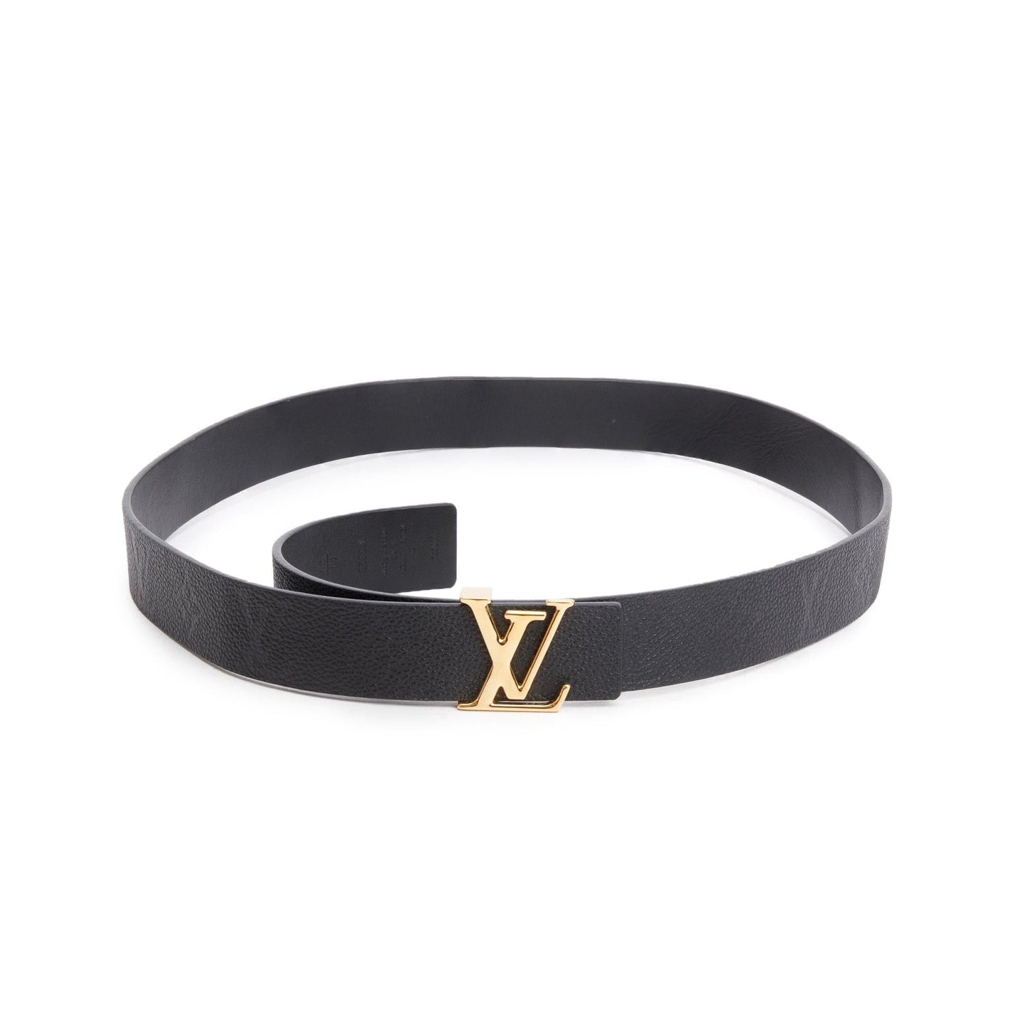 Louis Vuitton 2022 Black Monogram Empreinte Leather Iconic 30 MM Reversible Belt 90 36