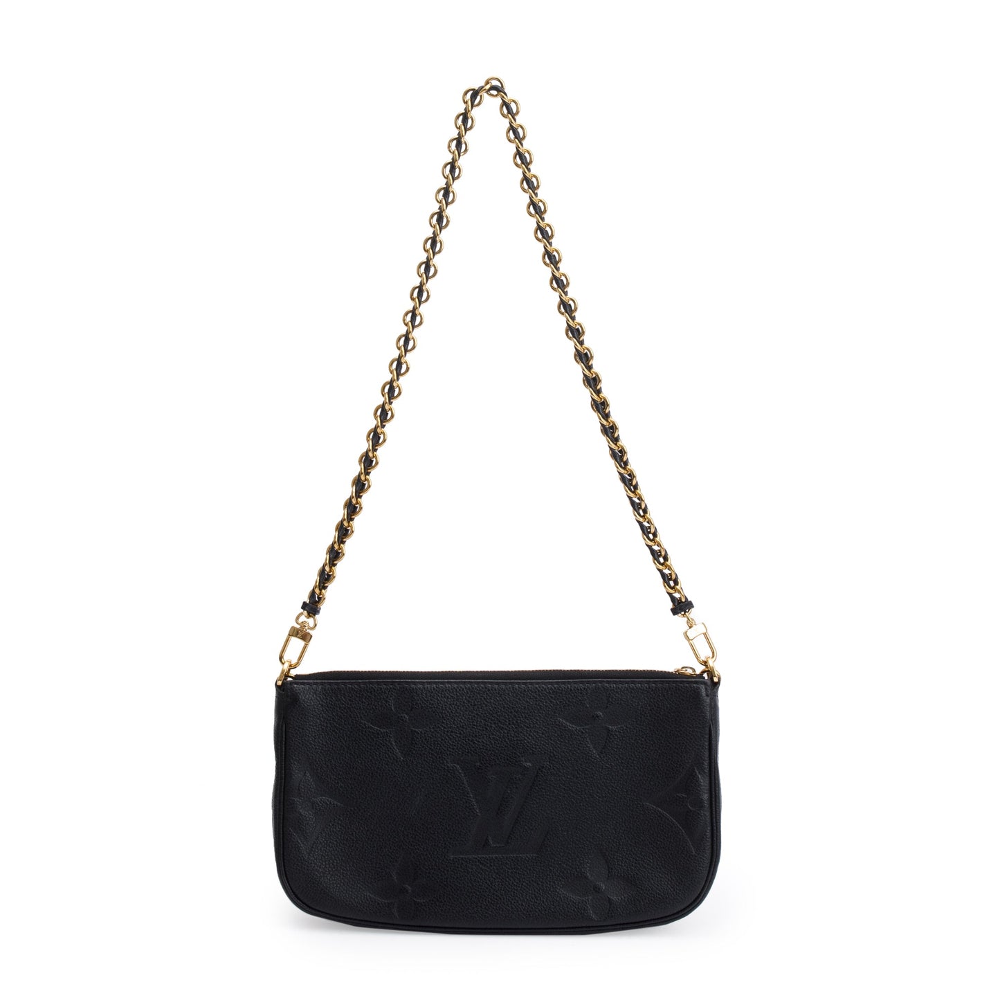 Louis Vuitton 2022 Black Monogram Empreinte Leather Multi Pochette Accessoires