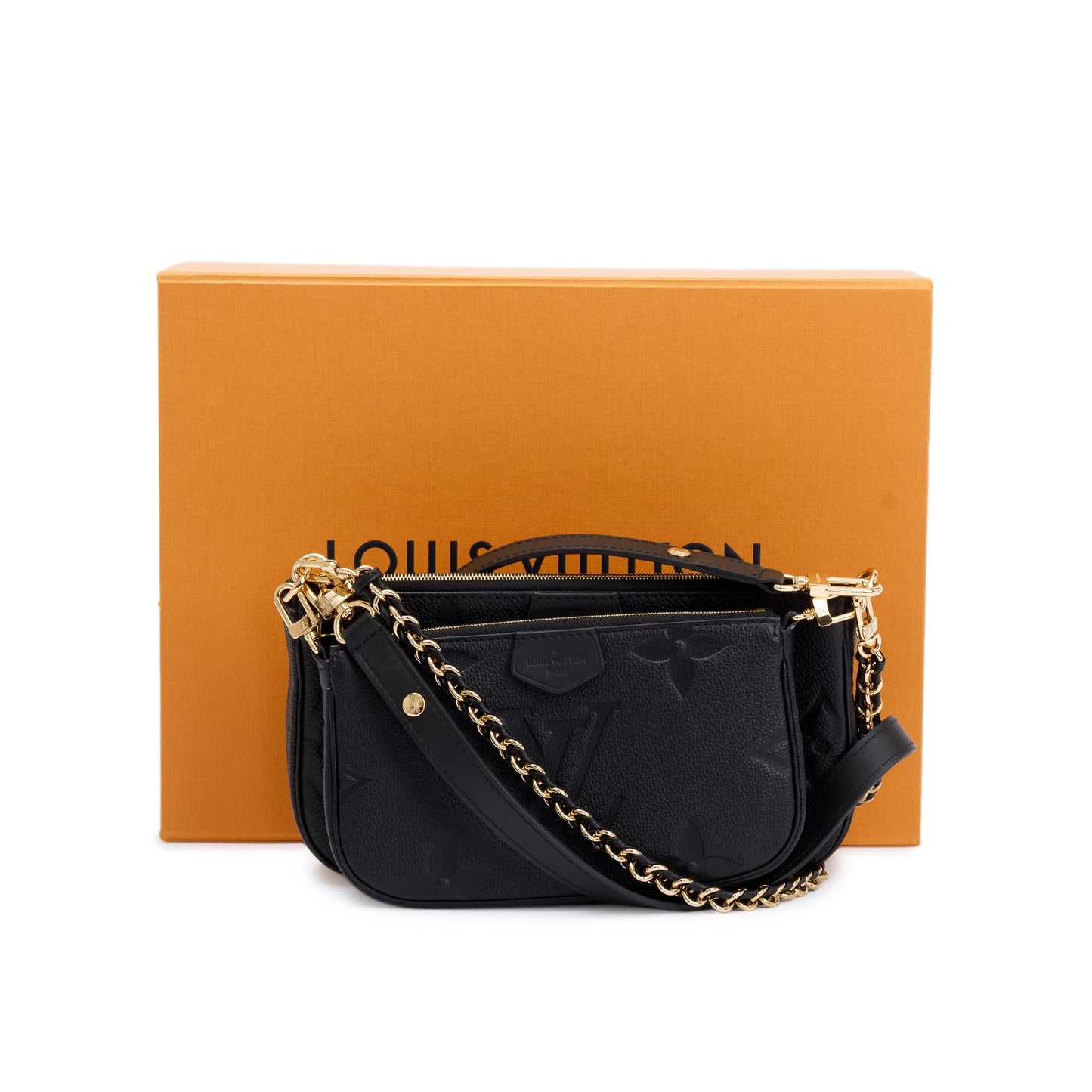 Louis Vuitton 2022 Black Monogram Empreinte Leather Multi-Pochette Accessoires