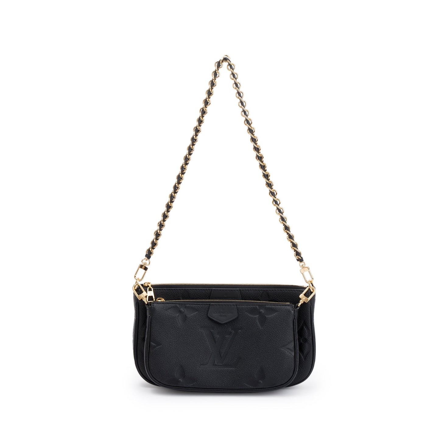 Louis Vuitton 2022 Black Monogram Empreinte Leather Multi-Pochette Accessoires