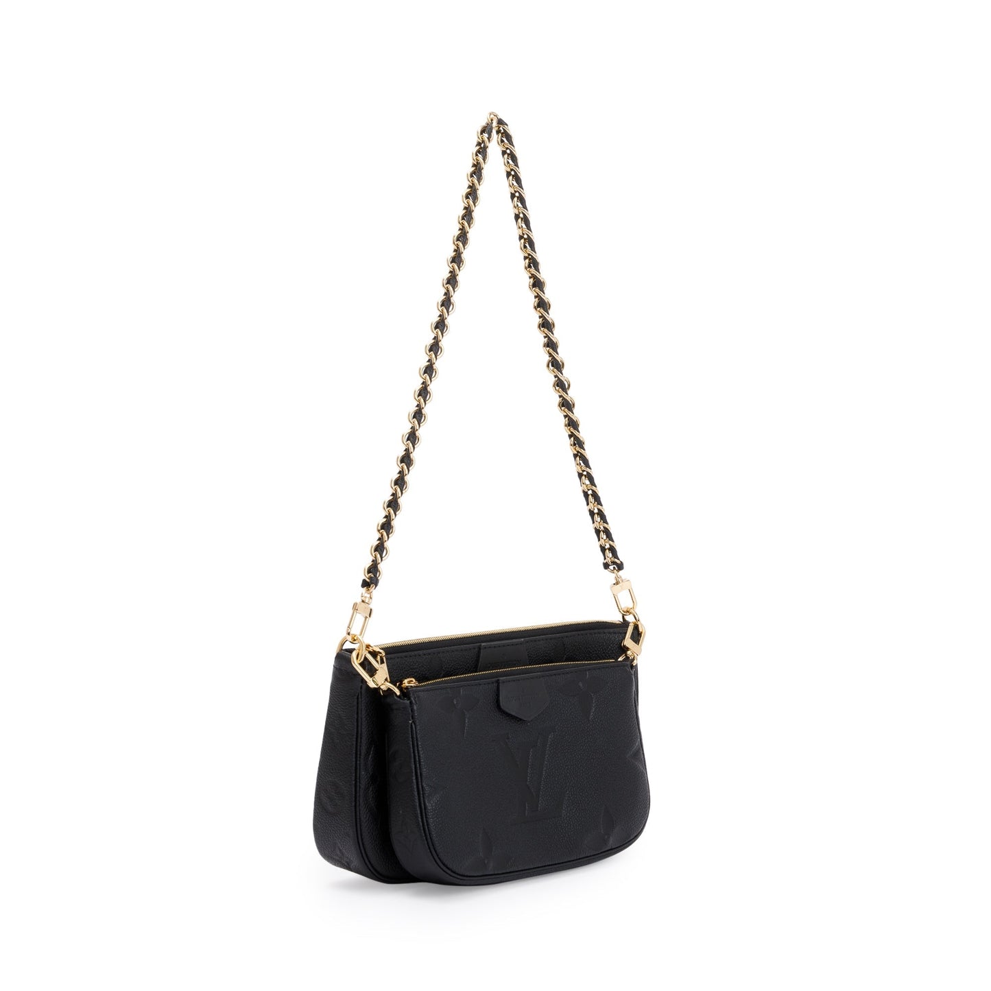 Louis Vuitton 2022 Black Monogram Empreinte Leather Multi-Pochette Accessoires
