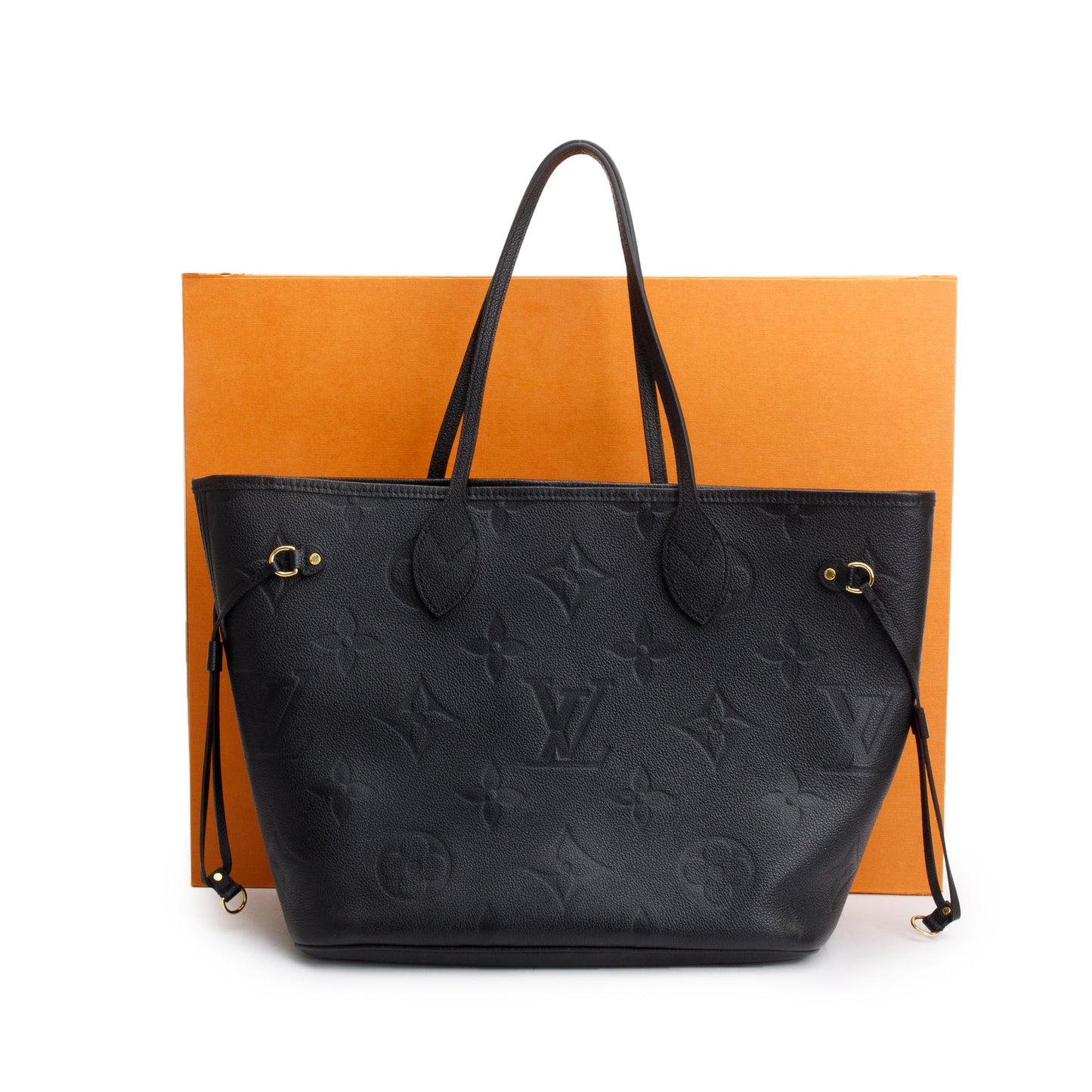 Louis Vuitton 2022 Black Monogram Empreinte Leather Neverfull MM