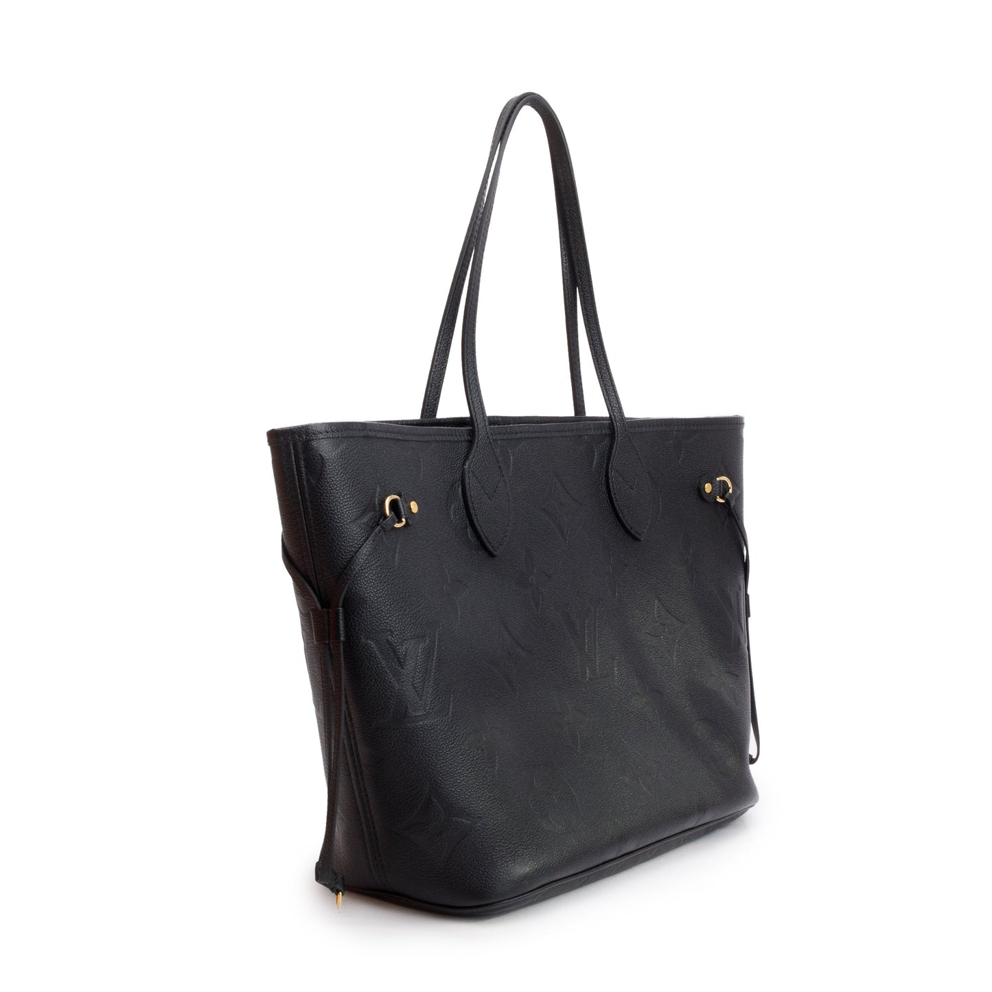 Louis Vuitton 2022 Black Monogram Empreinte Leather Neverfull MM