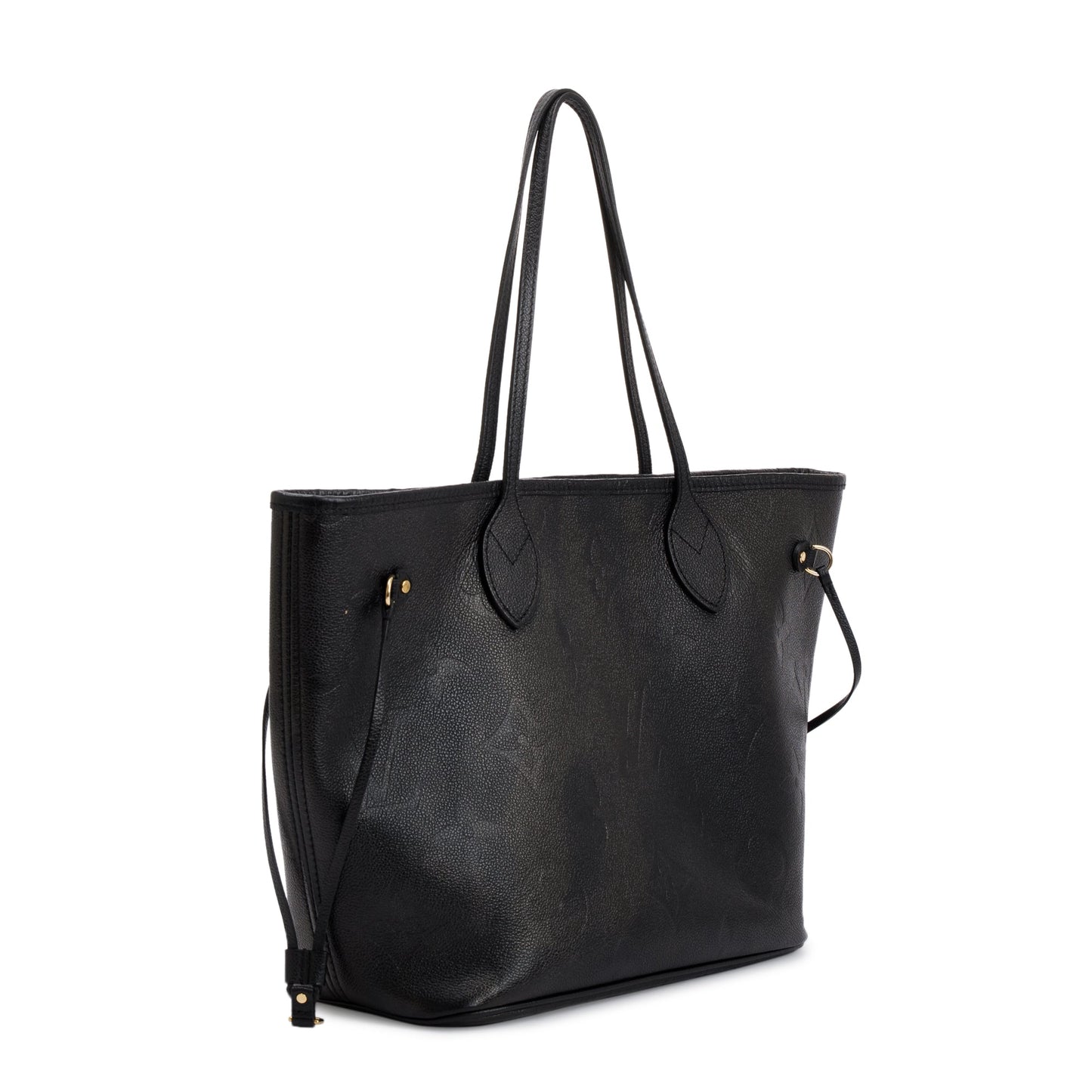 Louis Vuitton 2022 Black Monogram Empreinte Leather Neverfull MM