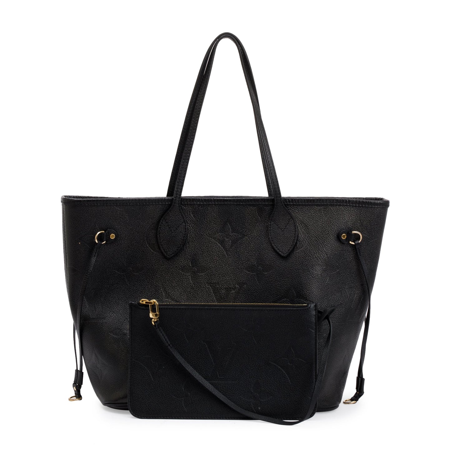 Louis Vuitton 2022 Black Monogram Empreinte Leather Neverfull MM