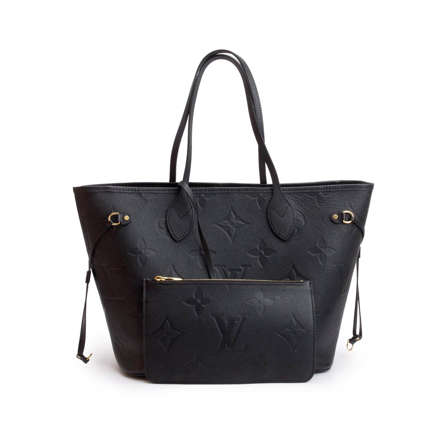 Louis Vuitton 2022 Black Monogram Empreinte Leather Neverfull MM