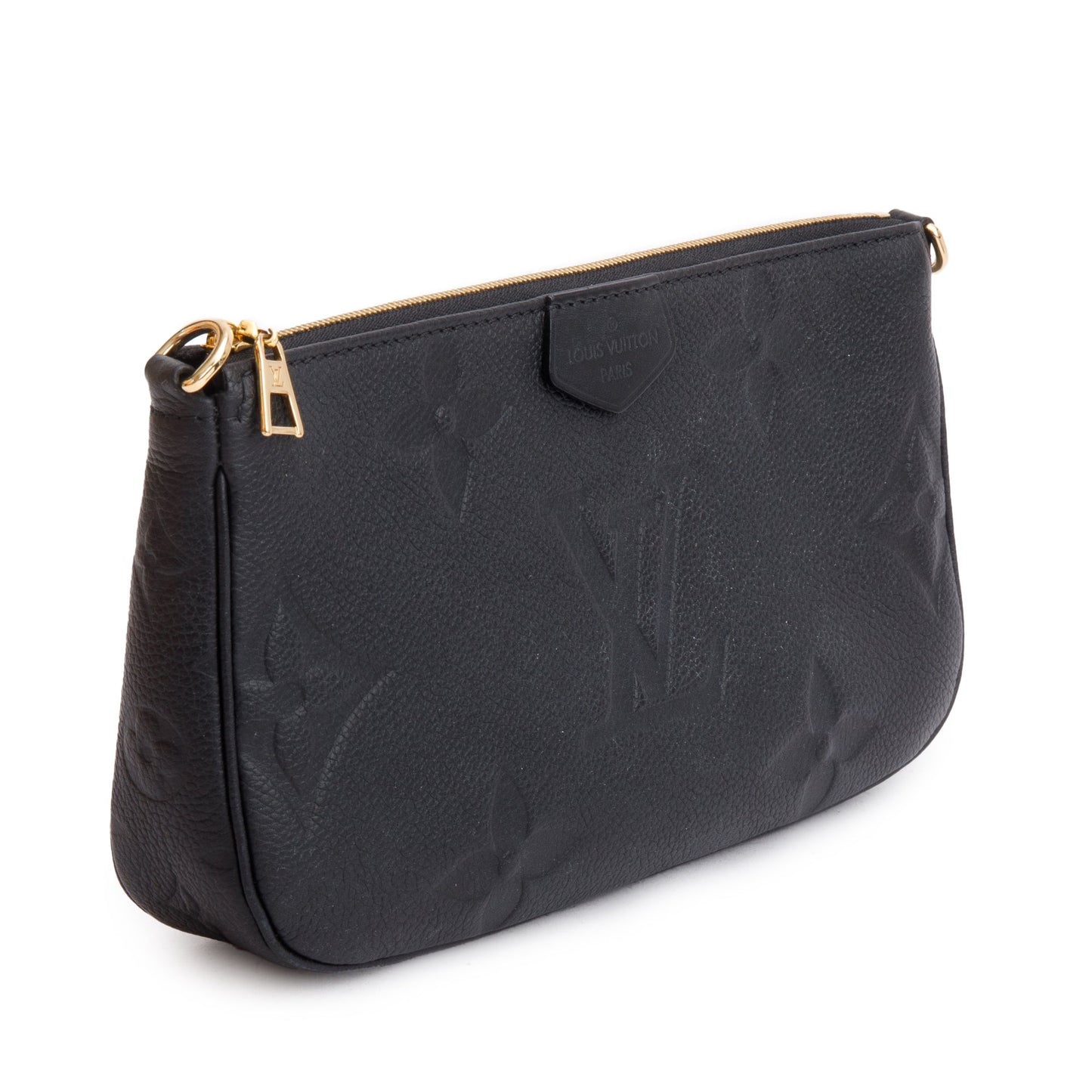 Louis Vuitton 2022 Black Monogram Empreinte Leather Pochette Accessoires