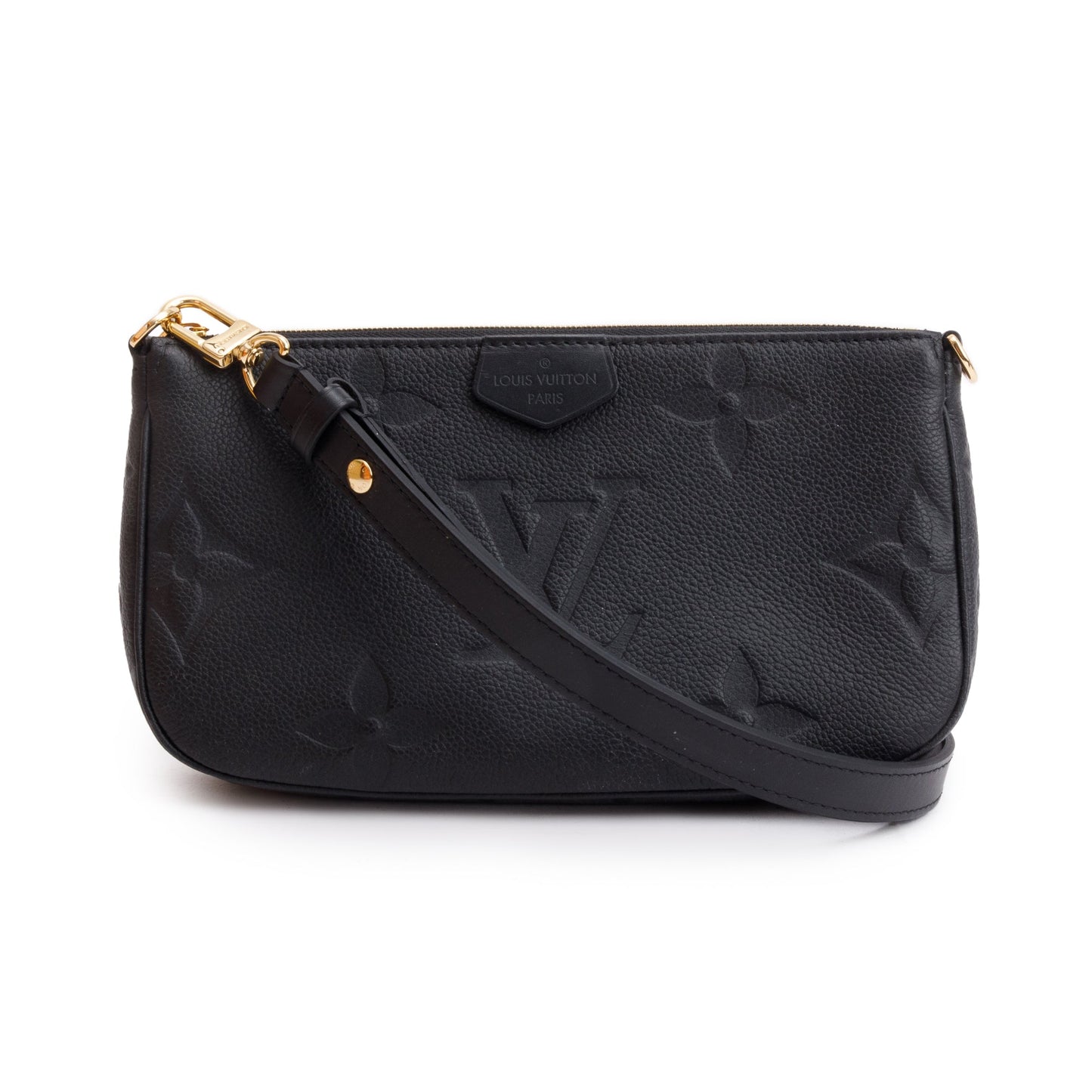 Louis Vuitton 2022 Black Monogram Empreinte Leather Pochette Accessoires