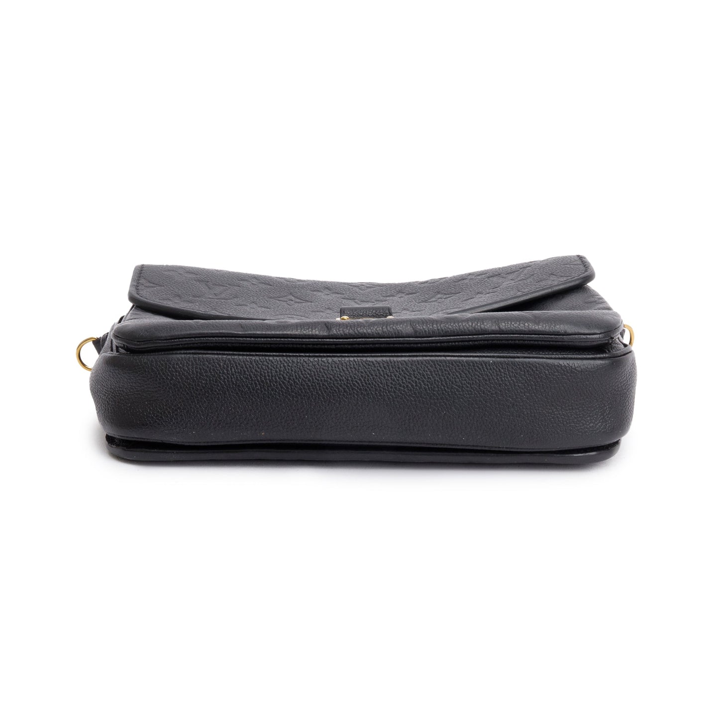 Louis Vuitton 2022 Black Monogram Empreinte Leather Pochette Metis
