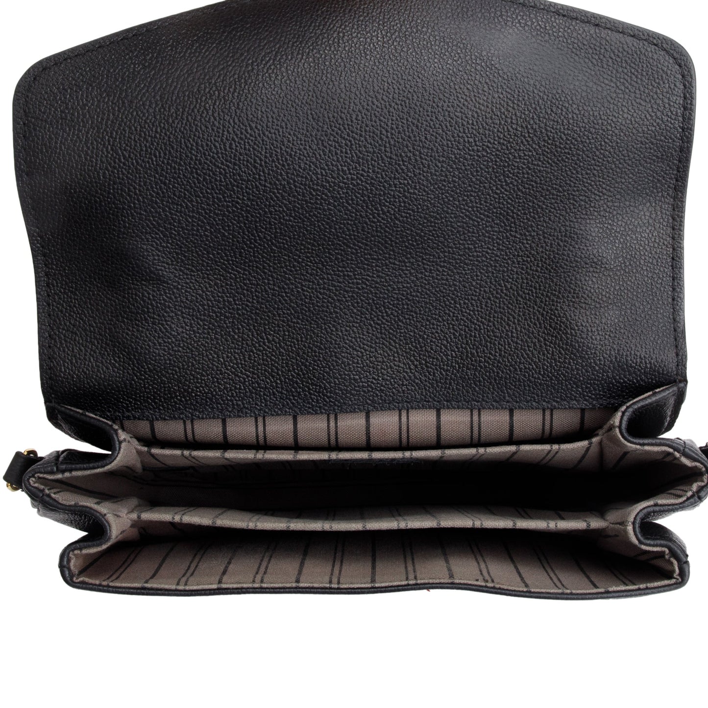 Louis Vuitton 2022 Black Monogram Empreinte Leather Pochette Metis