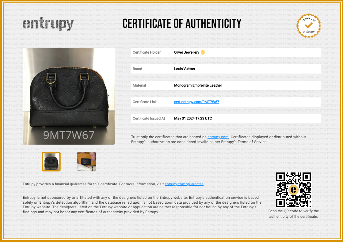 Louis Vuitton 2022 Black Monogram Empreinte Neo Alma BB
