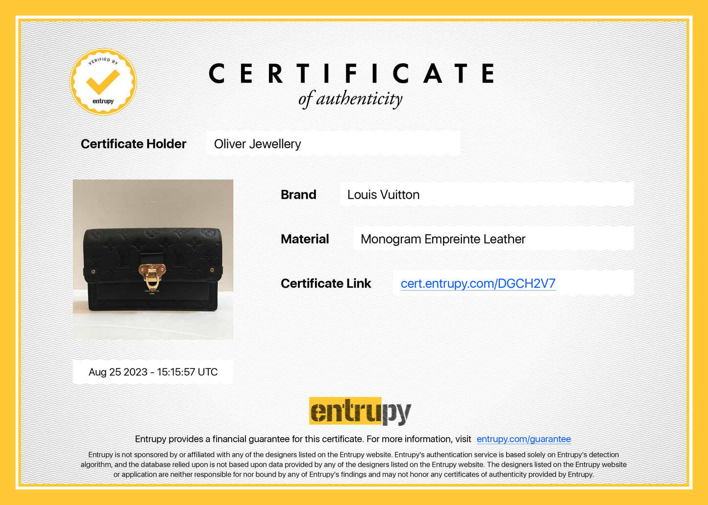 Louis Vuitton 2022 Black Monogram Empreinte Vavin Chain Wallet