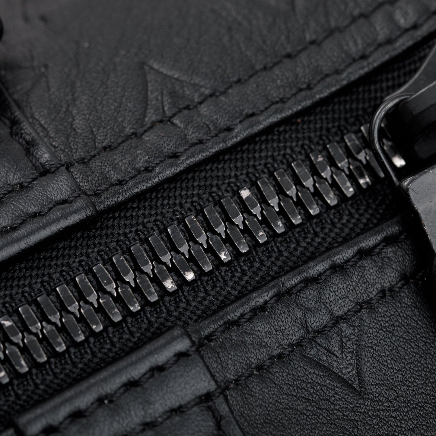Louis Vuitton 2022 Black Monogram Shadow Embossed Keepall Bandouliere 50
