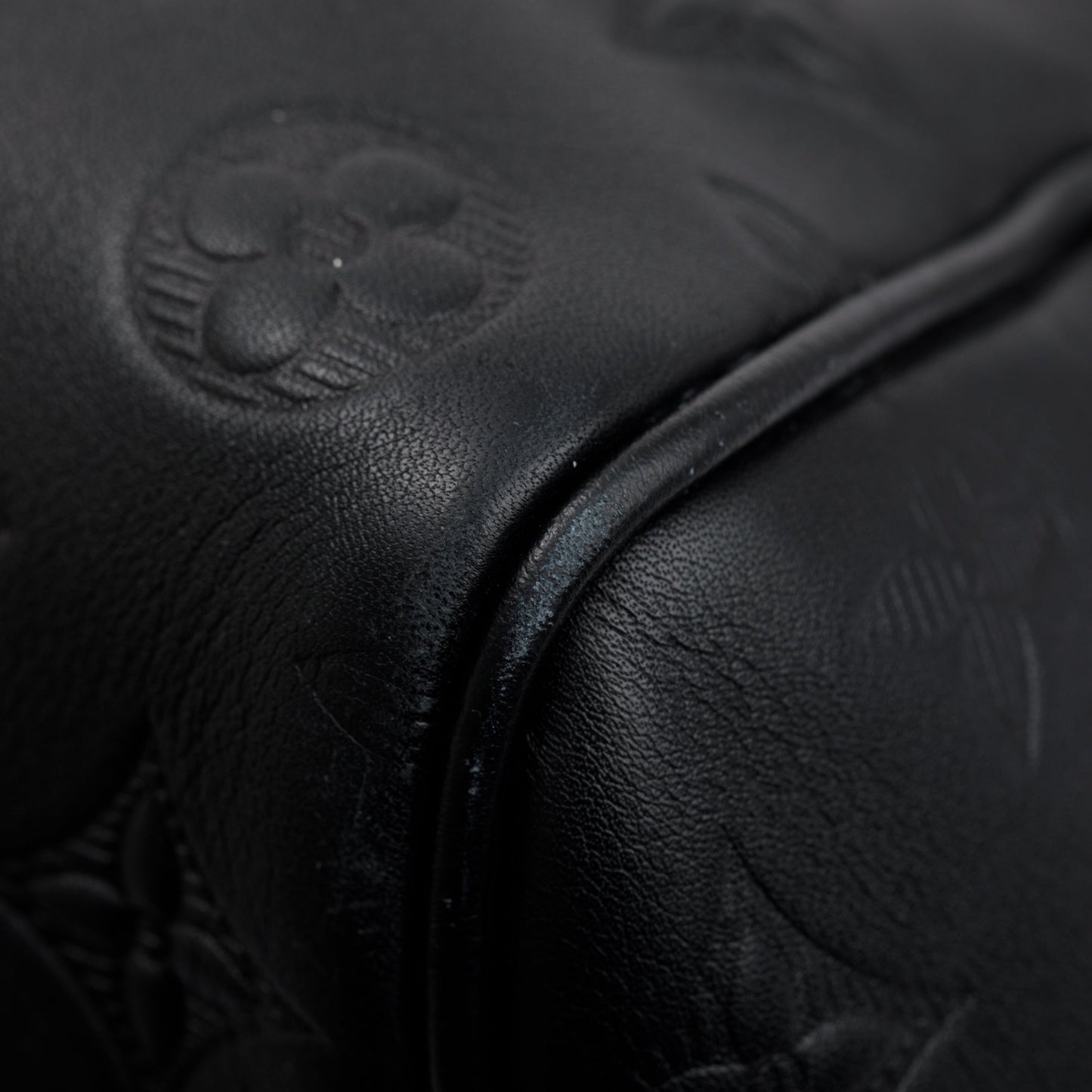 Louis Vuitton 2022 Black Monogram Shadow Embossed Keepall Bandouliere 50