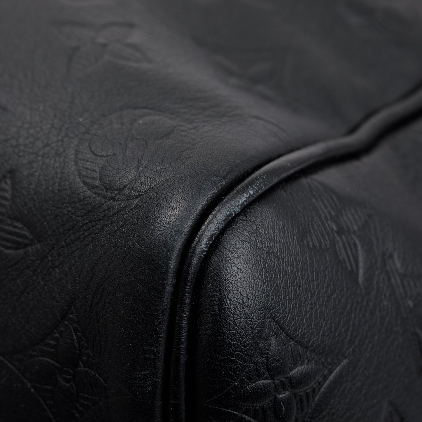 Louis Vuitton 2022 Black Monogram Shadow Embossed Keepall Bandouliere 50