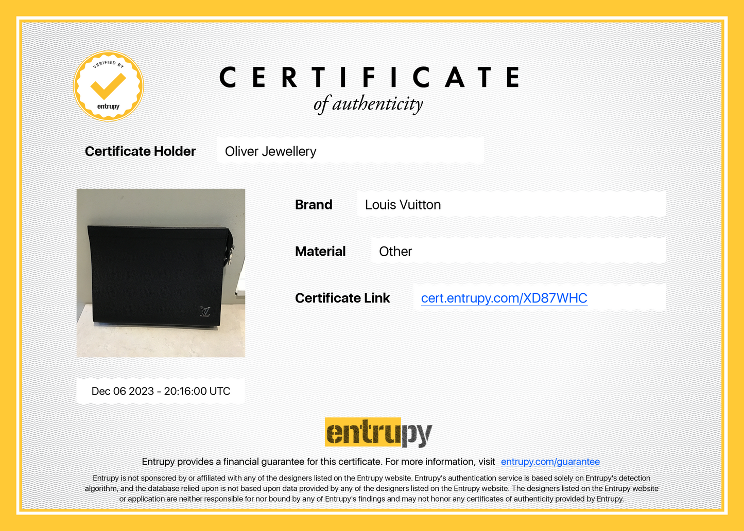 Louis Vuitton 2022 Black Taiga Leather Pochette Voyage
