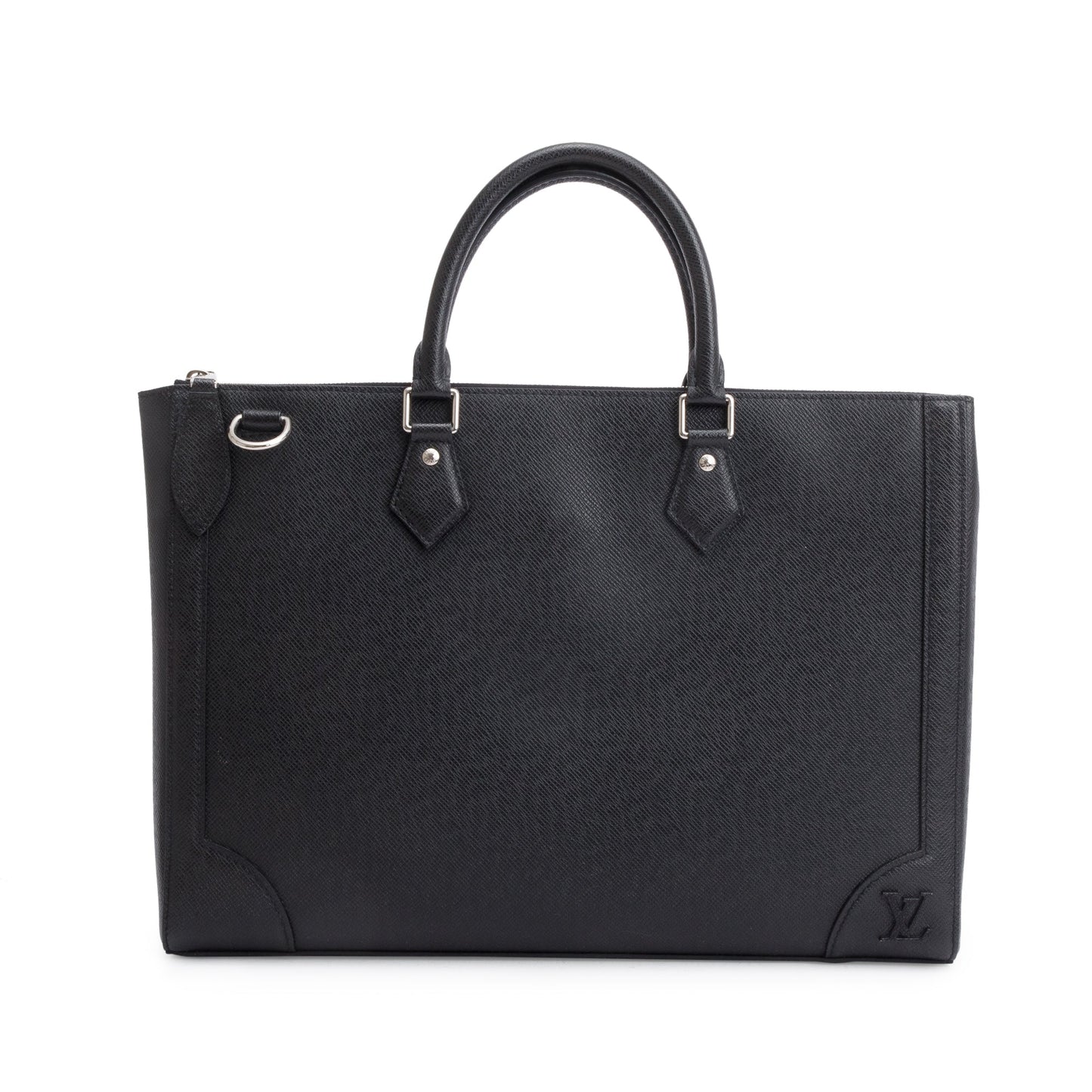 Louis Vuitton 2022 Black Taiga Leather Slim Briefcase NV