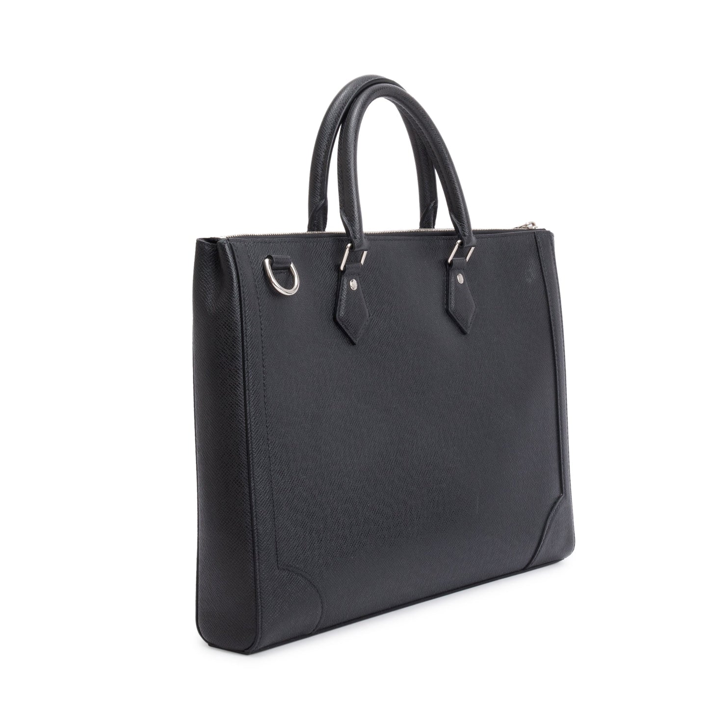 Louis Vuitton 2022 Black Taiga Leather Slim Briefcase NV