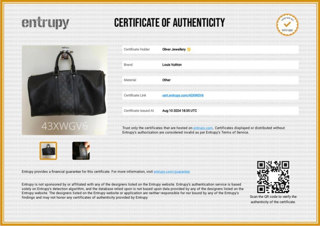 Louis Vuitton 2022 Black Taigarama Keepall Bandouliere 50