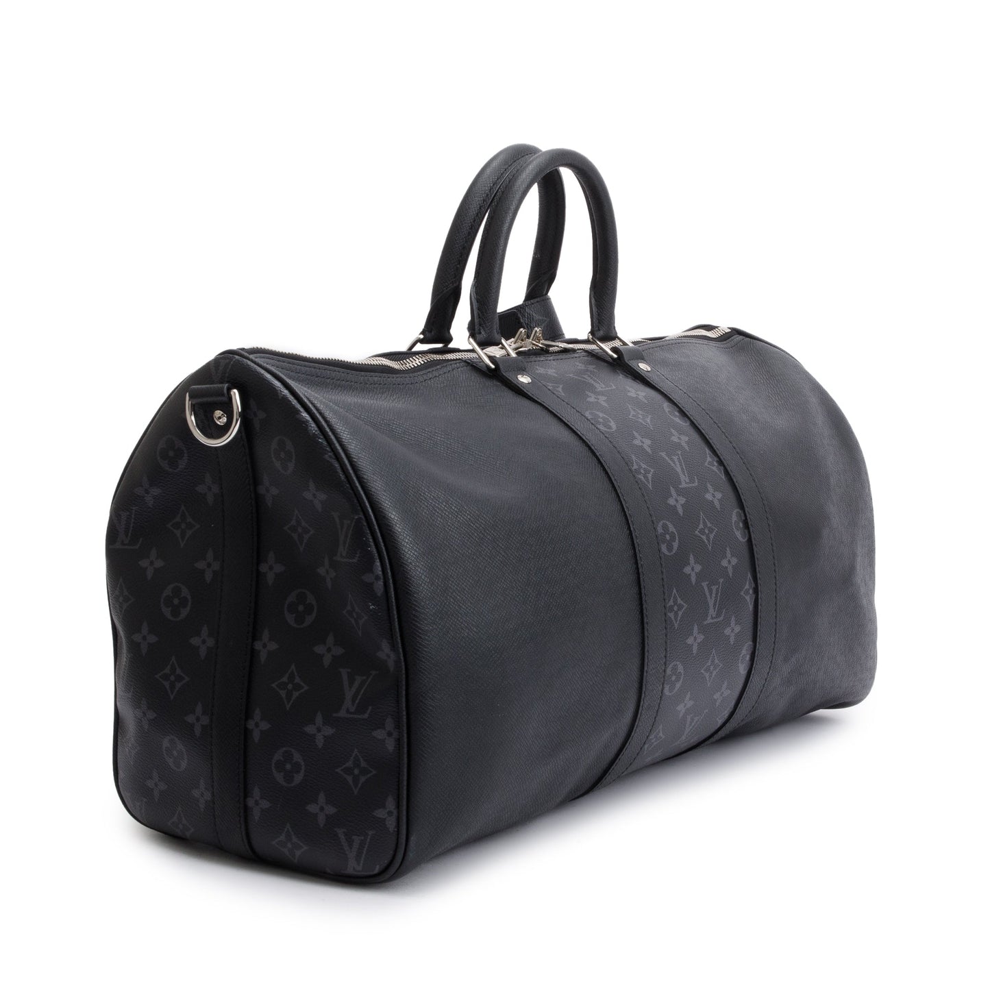 Louis Vuitton 2022 Black Taigarama Keepall Bandouliere 50