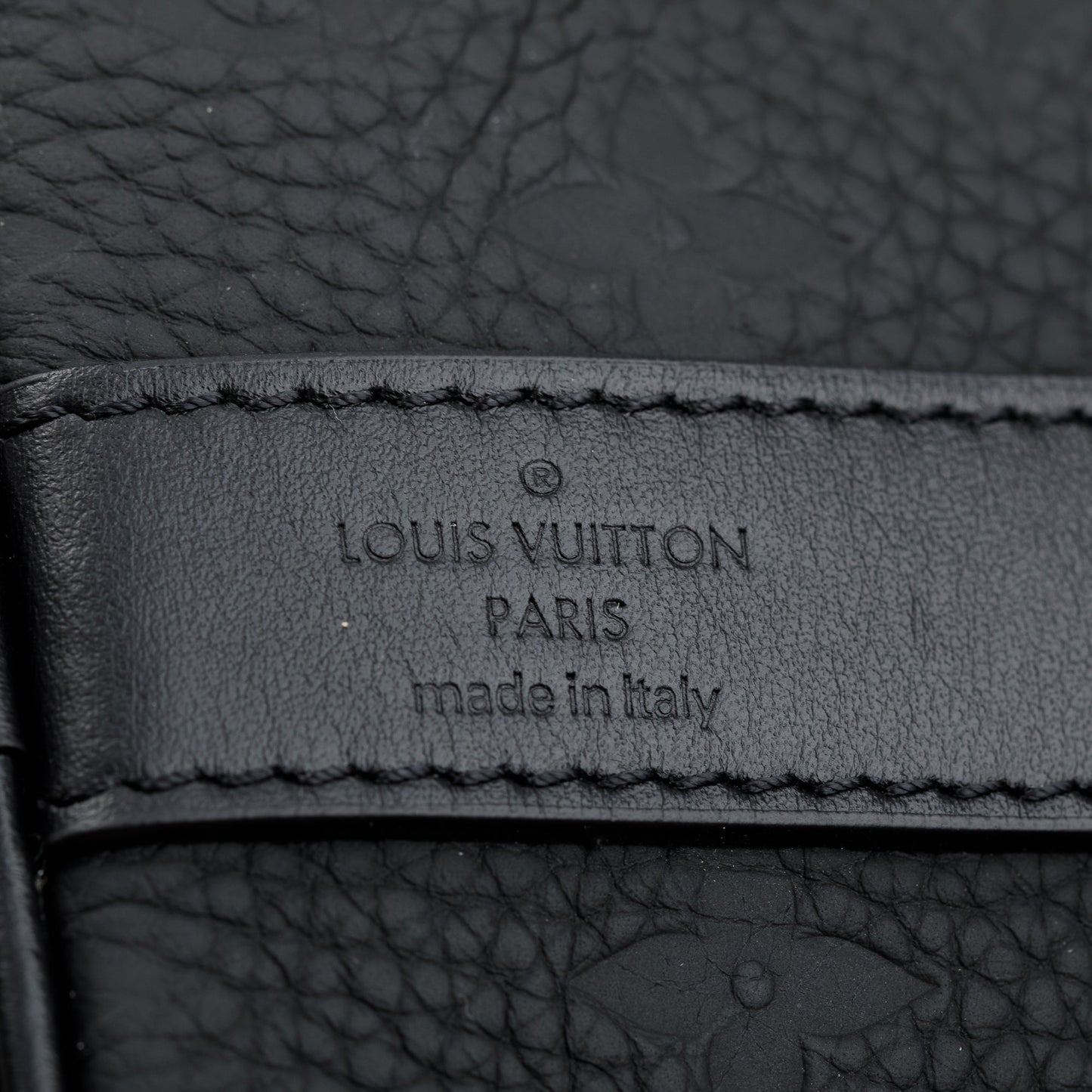 Louis Vuitton 2022 Black Taurillon Monogram Embossed Leather Keepall Bandouliere 50