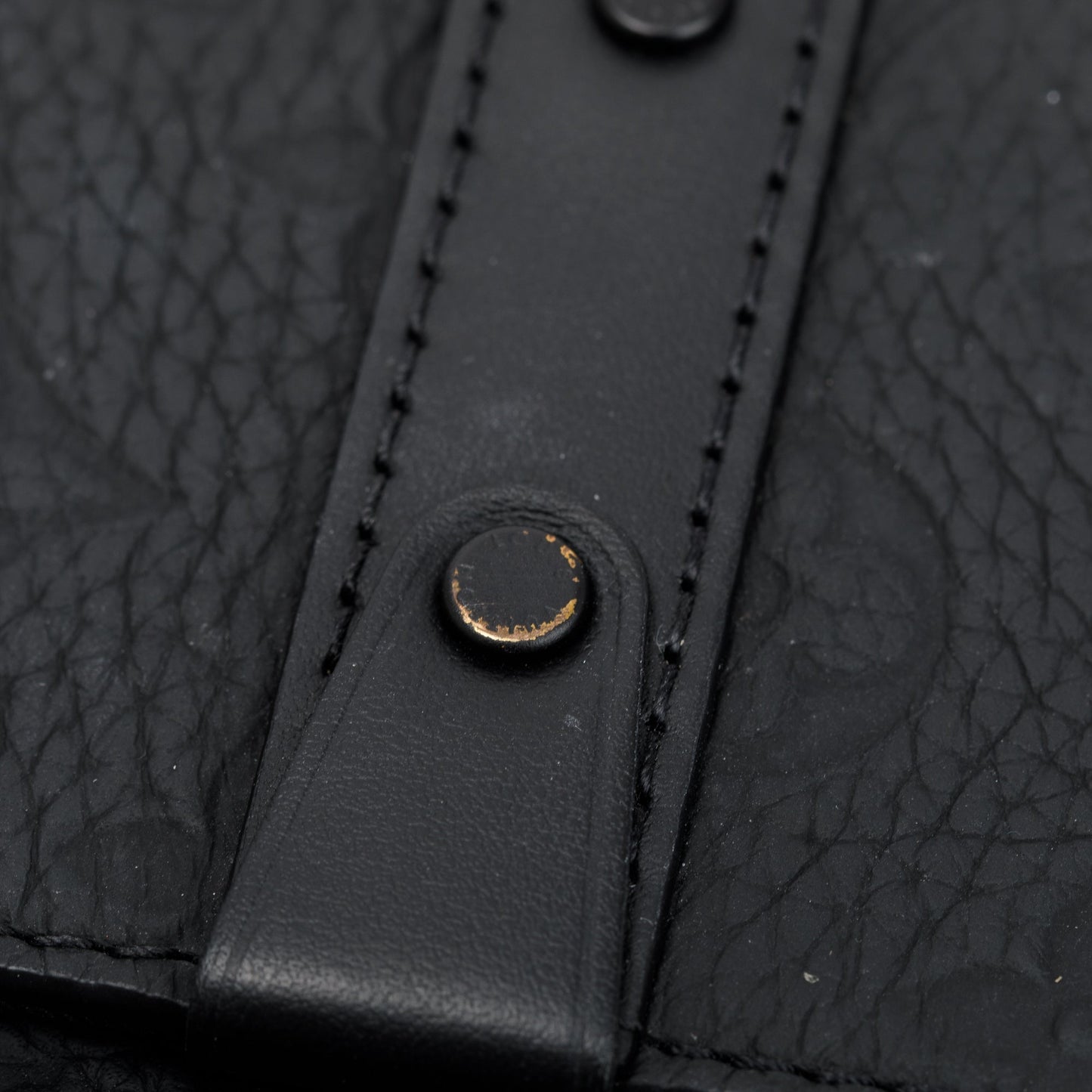 Louis Vuitton 2022 Black Taurillon Monogram Embossed Leather Soft Trunk Messenger Bag