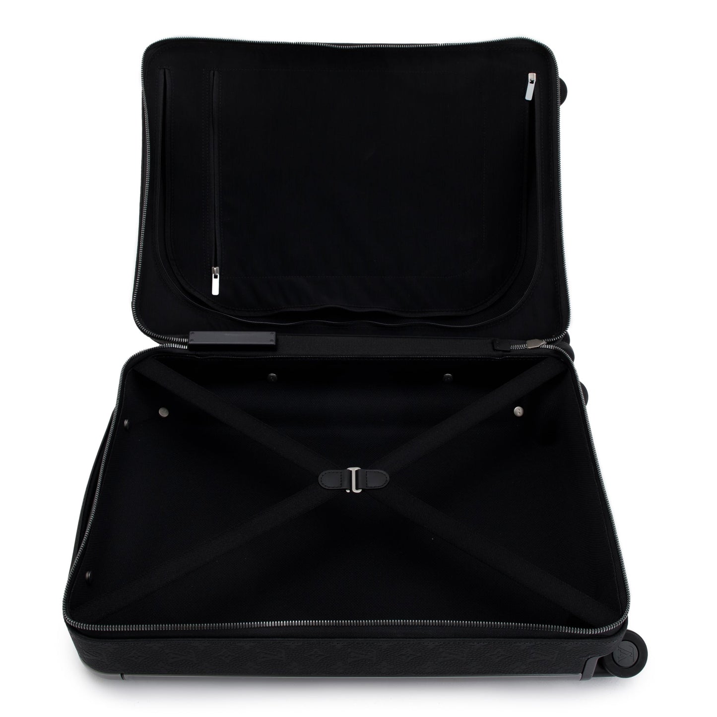Louis Vuitton 2022 Black Taurillon Monogram Leather Horizon 55 Luggage