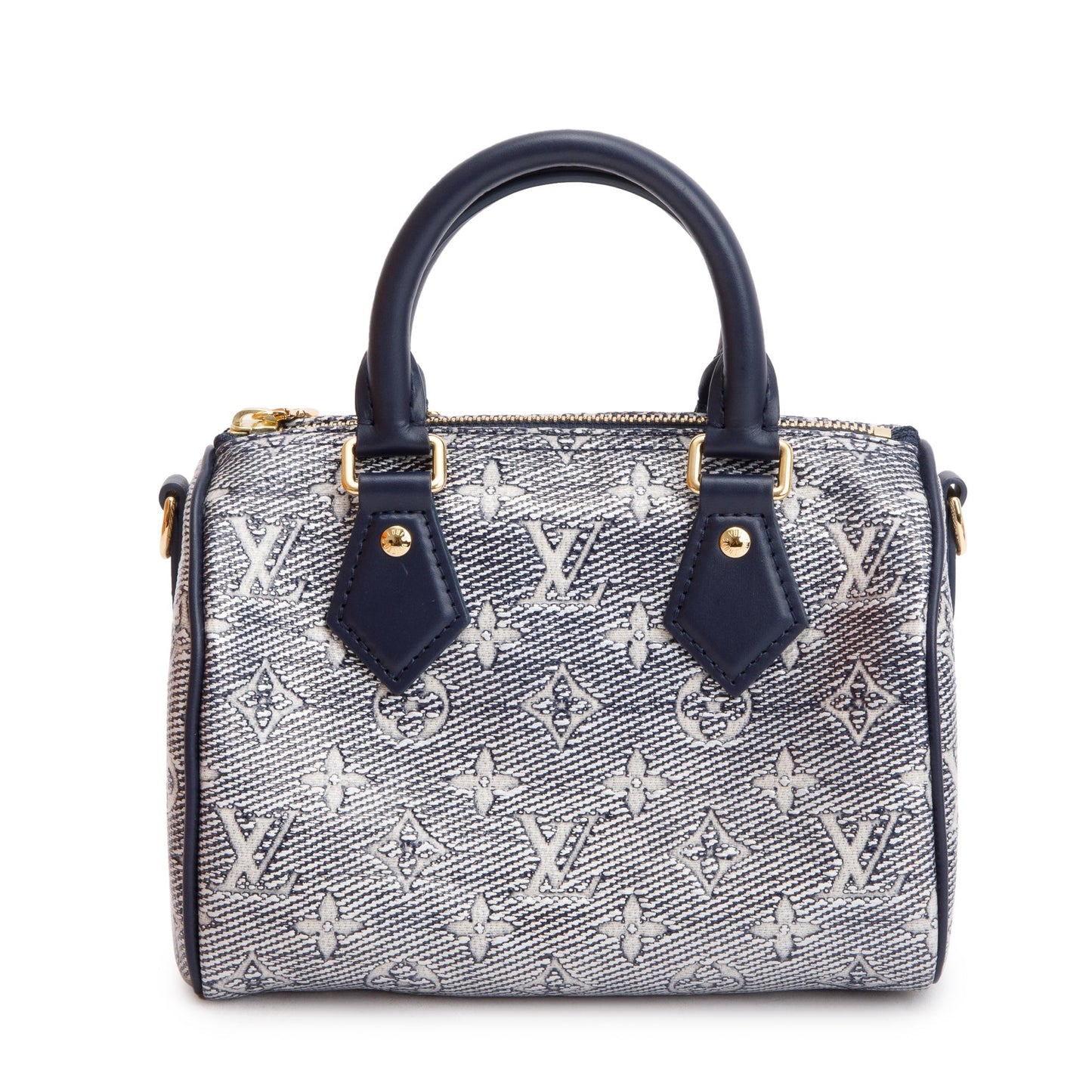 Louis Vuitton 2022 Blue Monoglam Jacquard Canvas Speedy Bandouliere 20