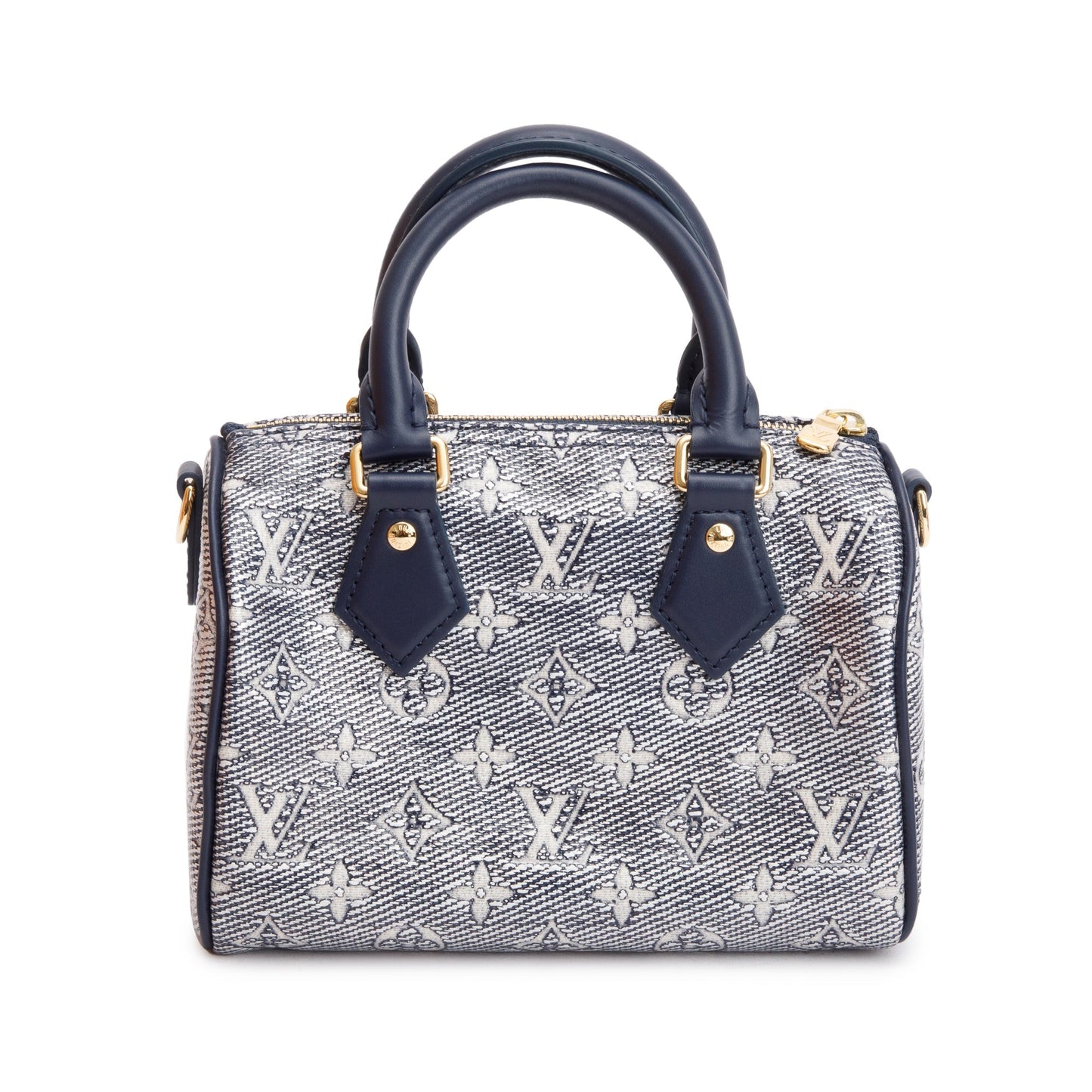 Louis Vuitton 2022 Blue Monoglam Jacquard Canvas Speedy Bandouliere 20