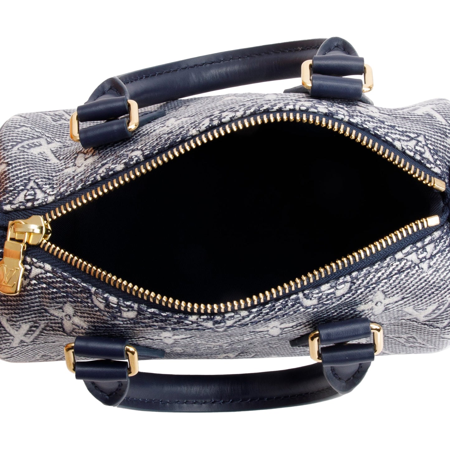 Louis Vuitton 2022 Blue Monoglam Jacquard Canvas Speedy Bandouliere 20