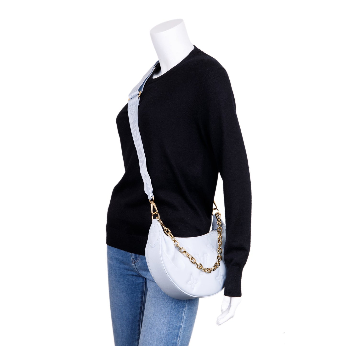 Louis Vuitton 2022 Blue Monogram Calfskin Over The Moon Bag