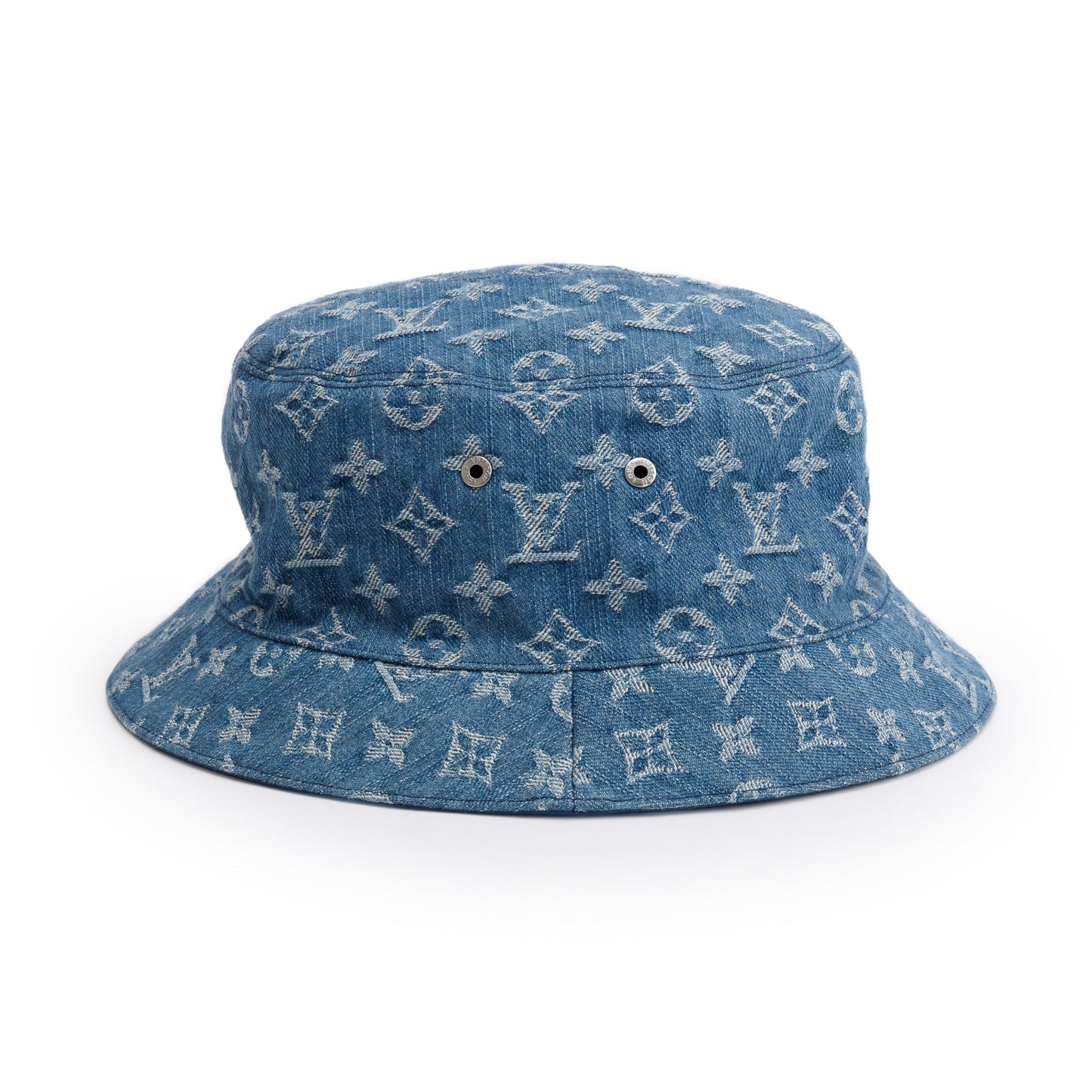 Louis Vuitton 2022 Blue Monogram Denim Essential Bucket Hat, Size 62