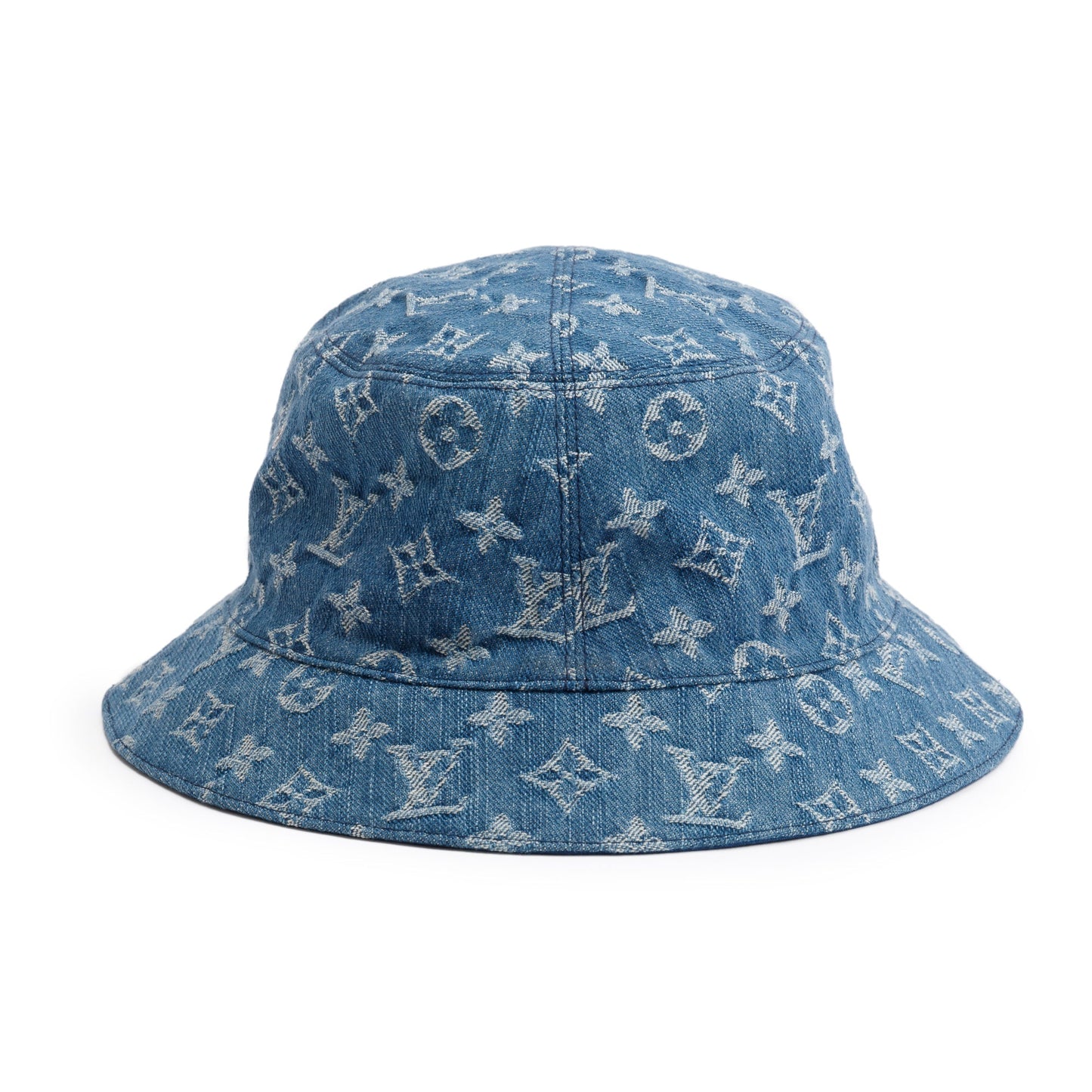 Louis Vuitton 2022 Blue Monogram Denim Essential Bucket Hat, Size 62