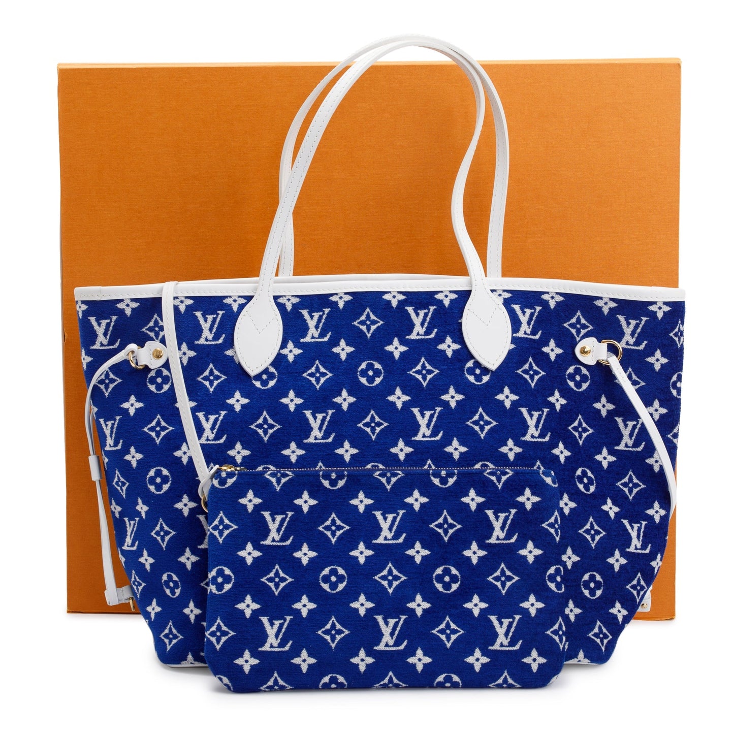 Louis Vuitton 2022 Blue Monogram Velvet Neverfull MM