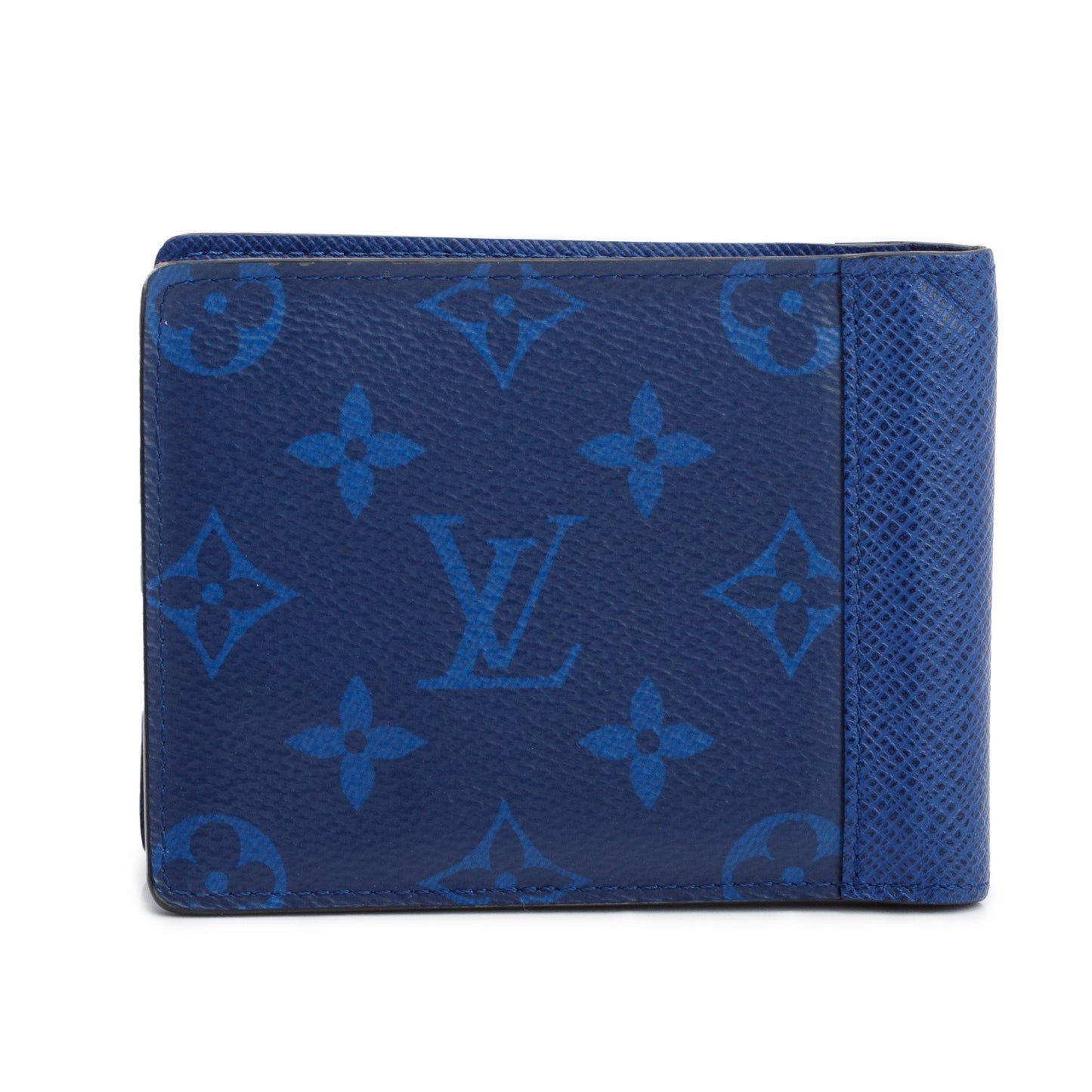 Louis Vuitton 2022 Blue Taiga Leather & Monogram Multiple Wallet